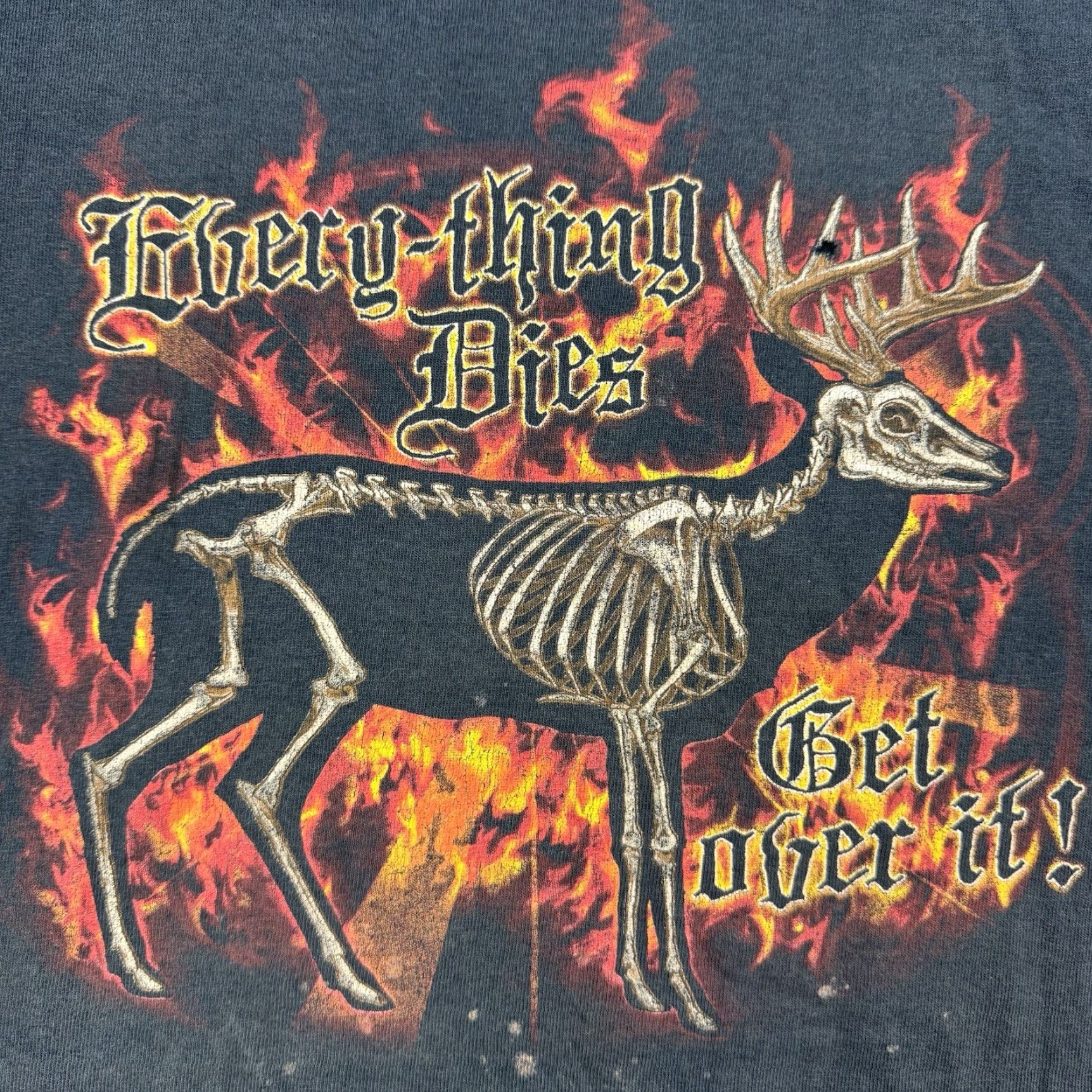 Vintage VINTAGE Bone Head Outfitters T-Shirt Men 2XL Black Nature Deer Skeleton Y2K Outdoor Mockup Size US XXL / EU 58 / 5 - 6 Thumbnail
