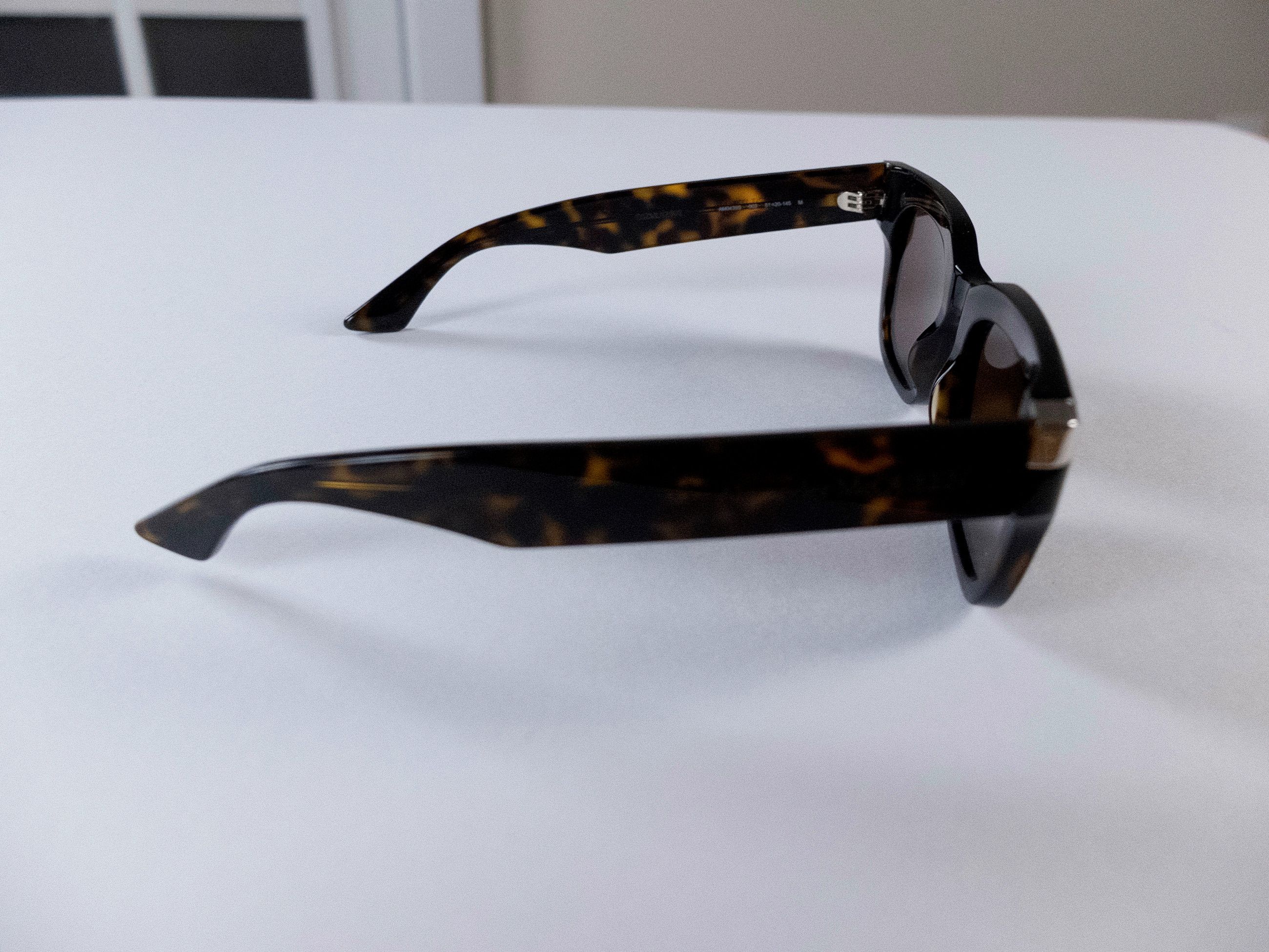 Alexander McQueen ALEXANDER MCQUEEN Punk Rivet tortoise shell sunglasses Size ONE SIZE - 6 Thumbnail