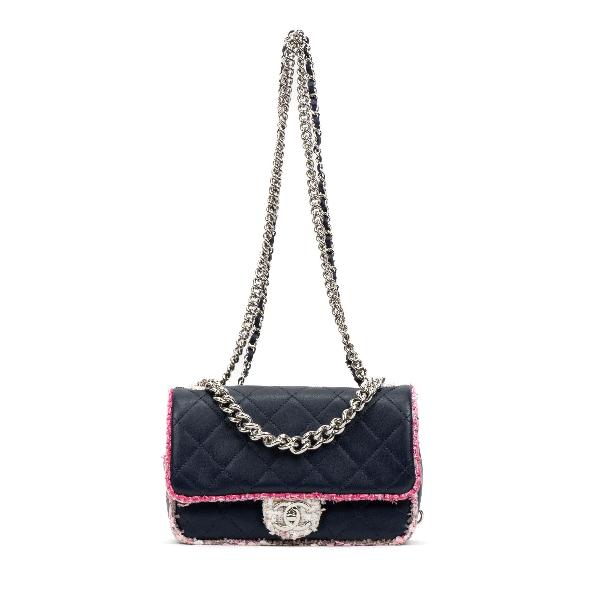 Chanel Rare Tweed Trim Single Flap Size ONE SIZE - 1 Thumbnail