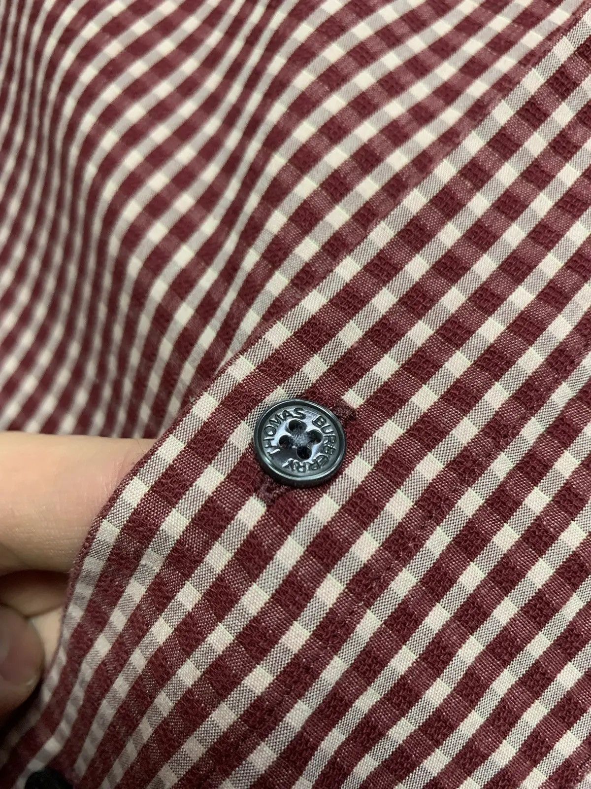 Burberry × Vintage Vintage Plaid Shirt Thomas Burberry size L/XL Size US XL / EU 56 / 4 - 4 Thumbnail