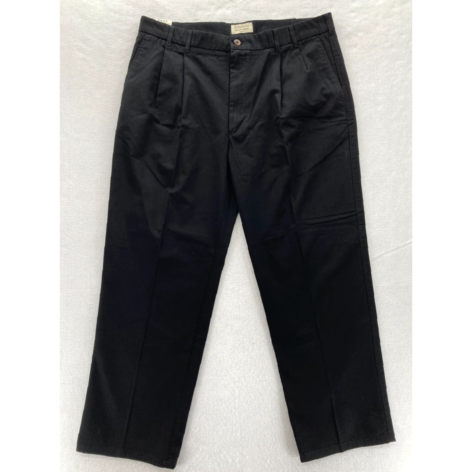 Vintage St. John's Bay Worry Free Pant Mens 40x30 Classic Fit Black Pleated Work Pants Size US 40 / EU 56 - 2 Thumbnail