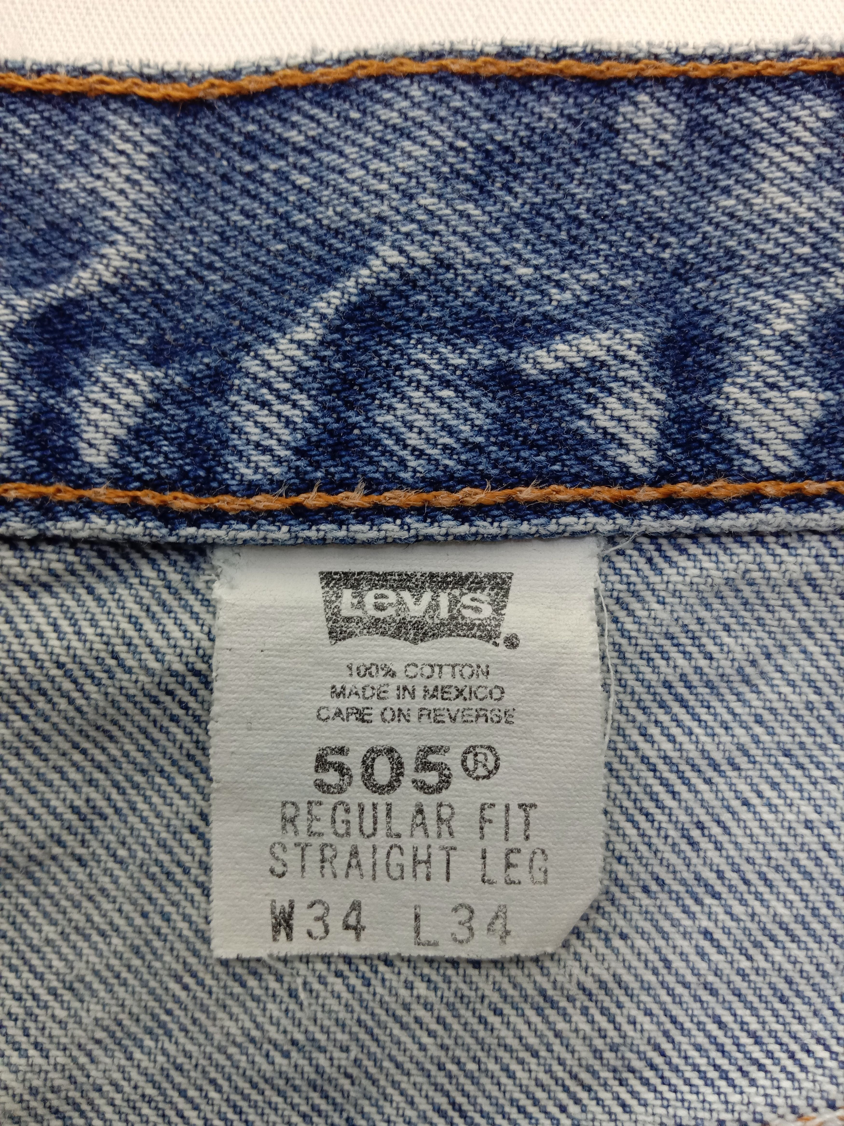 Levi's Vintage Levi's 505 Jeans Blue Washed Regular Fit Denim Size US 32 / EU 48 - 15 Thumbnail