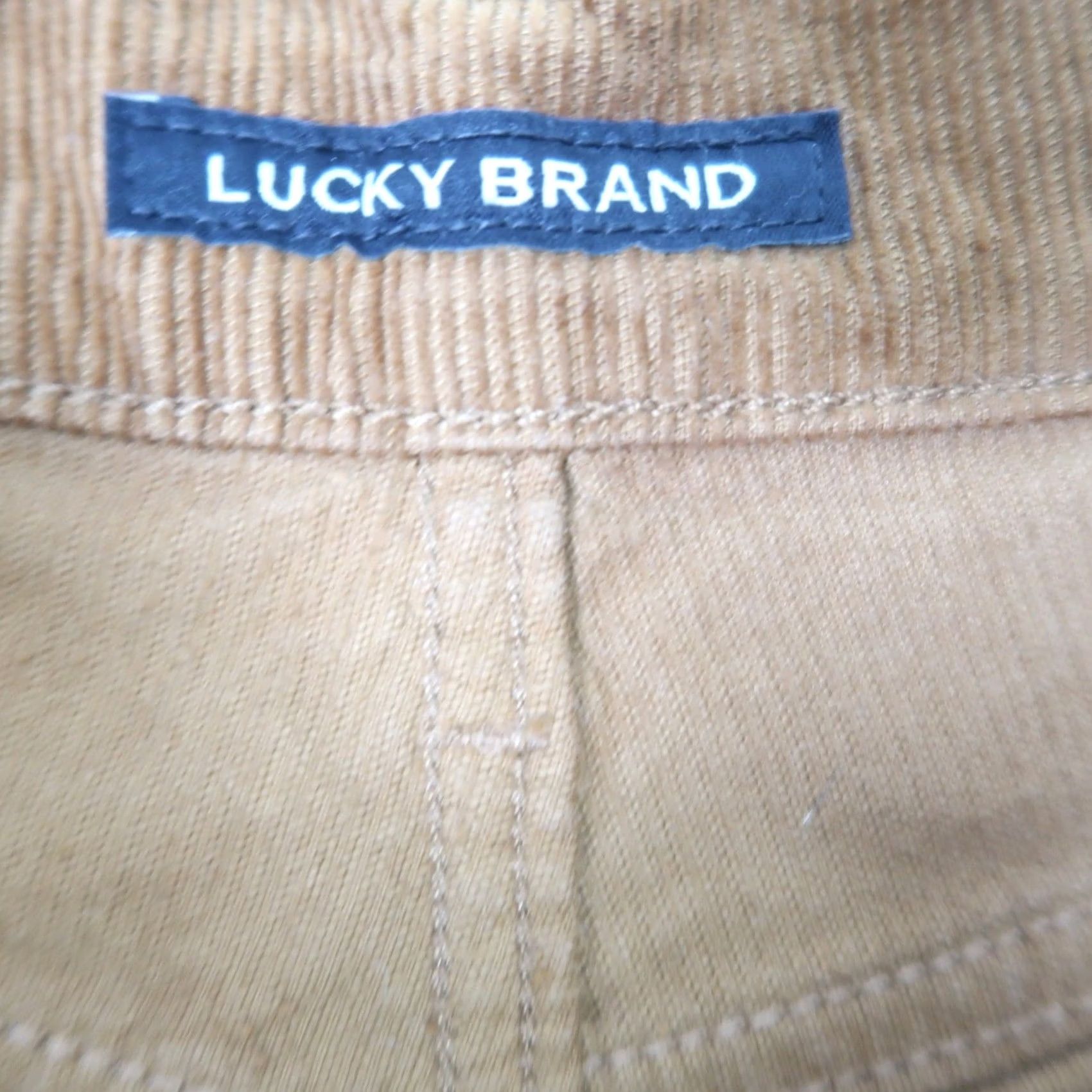 Lucky Brand Lucky Brand Mid Rise Authentic Straight Crop Corduroy Pants Cognac 2 Womens Casual Fall Cotton Corduroy Straight Crop Denim? Size 26" / US 2 / IT 38 - 4 Thumbnail