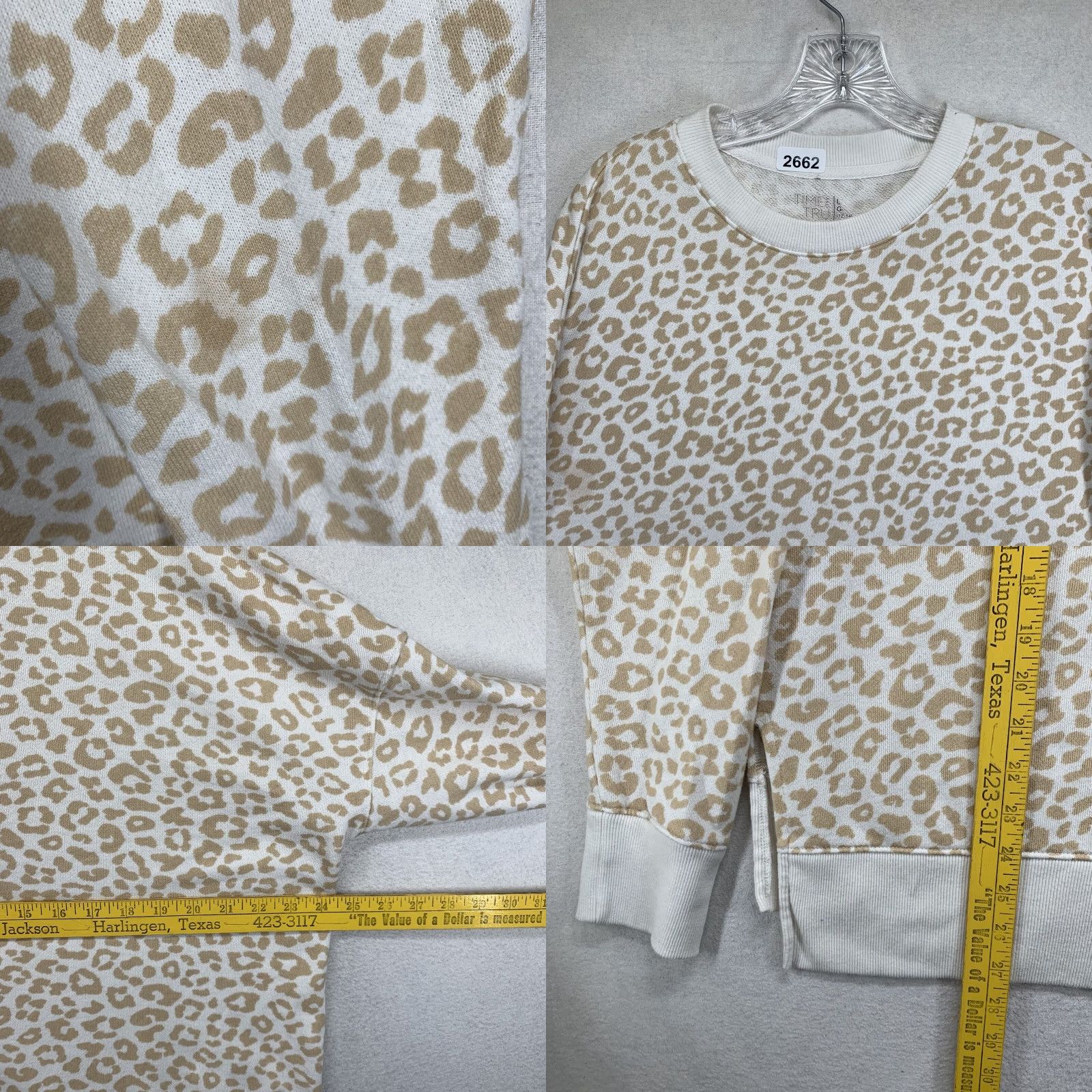 Vintage Time And Tru Leopard Crew Neck Sweater Women’s Size Large Size L / US 10 / IT 46 - 9 Thumbnail