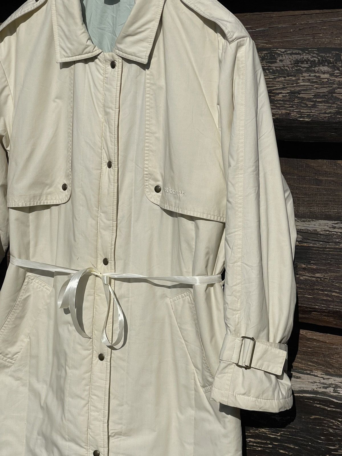 Adidas 1970’s Adidas Made in West Germany Vintage trench Coat beige Size L / US 10 / IT 46 - 6 Thumbnail