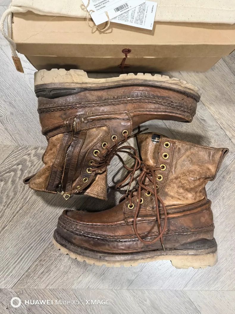 Visvim VISVIM Grizzly Boots Mud Dye Unique Design- DMC Size US 11 / EU 44 - 1 Thumbnail
