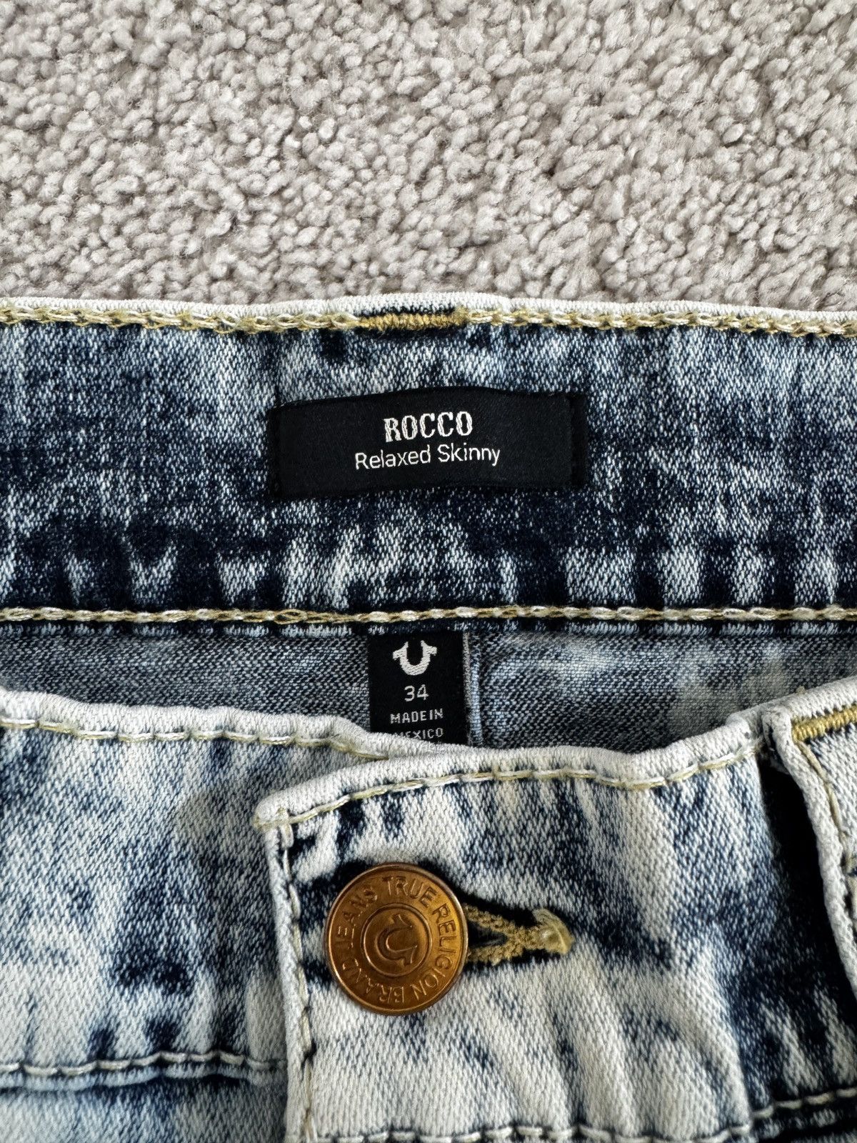 True Religion ROCCO FLAP BIG T TRUE RELIGION ACID WASH Size US 34 / EU 50 - 6 Thumbnail