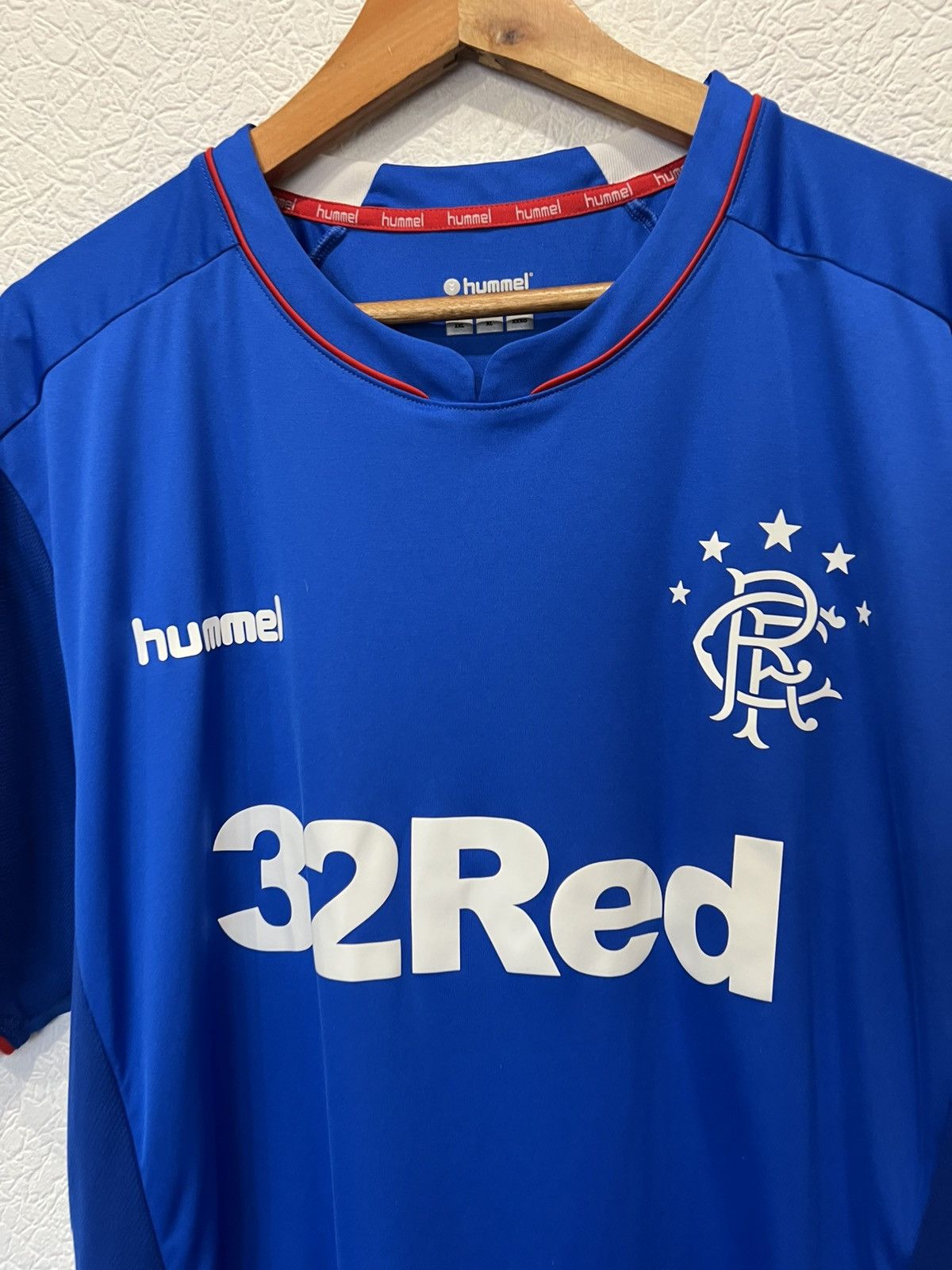 Hummel Hummel Rangers 2018/2019 Home Kit Soccer Jersey Football Size US XXL / EU 58 / 5 - 2 Thumbnail