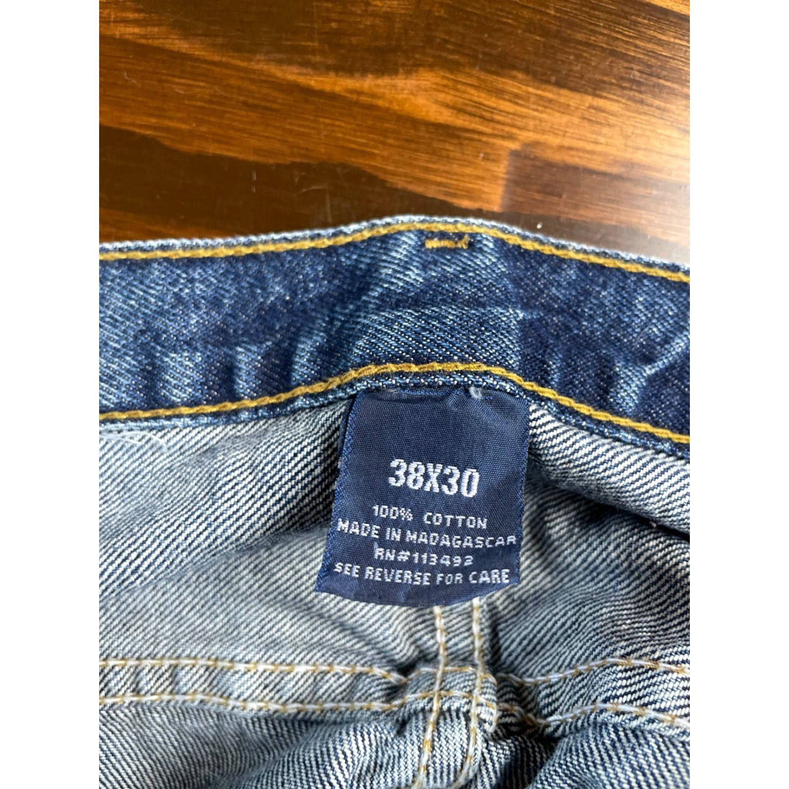Vintage Full Blue Jeans Men 38x30 Denim 5 Pocket Straight Leg NEW Jeans Regular Mens Shoes No Size US 38 / EU 54 - 6 Thumbnail