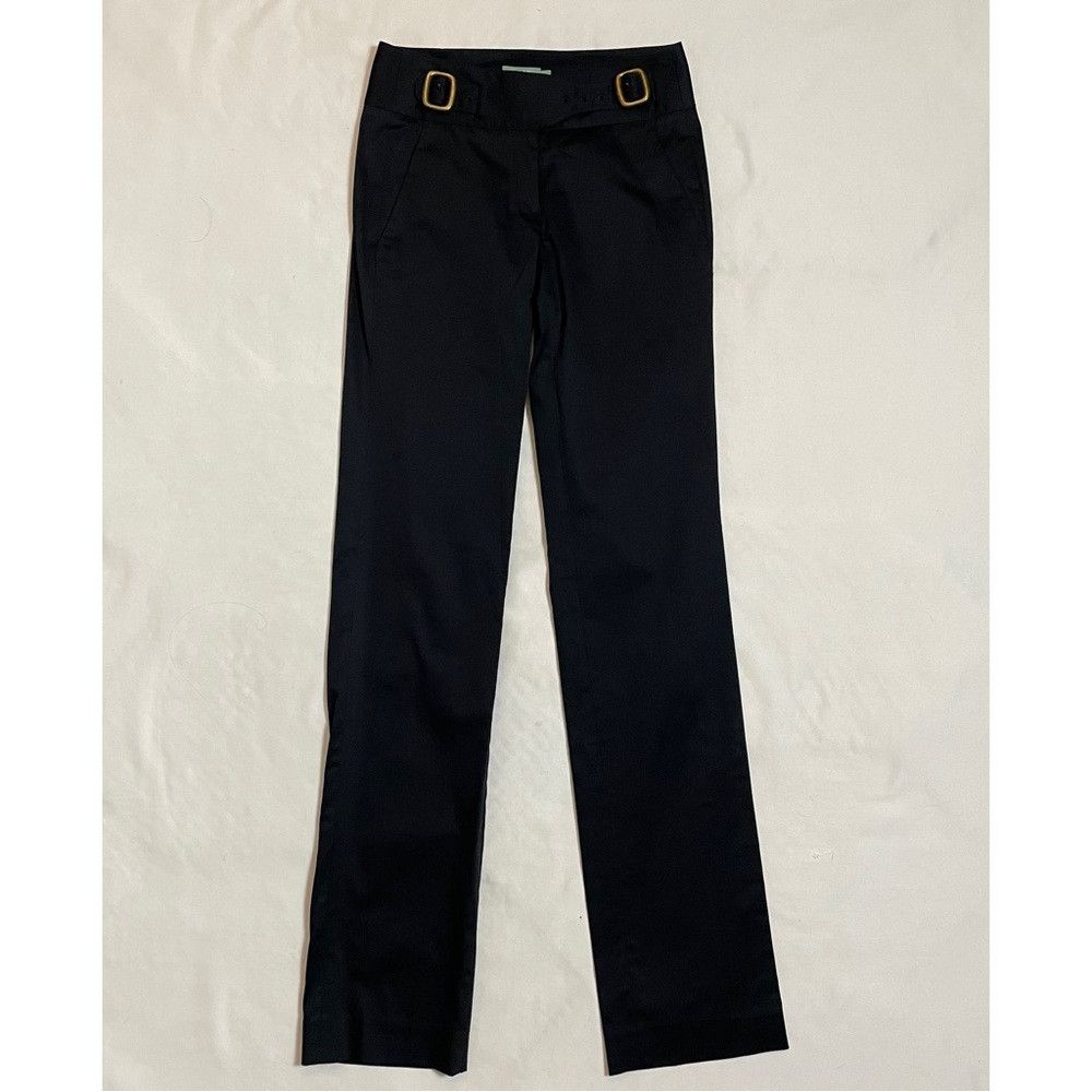 Hoss Intropia NWT New Hoss Intropia Black Cotton Buckles Pants Size 34FR Size 25" / US 0 / IT 36 - 1 Thumbnail