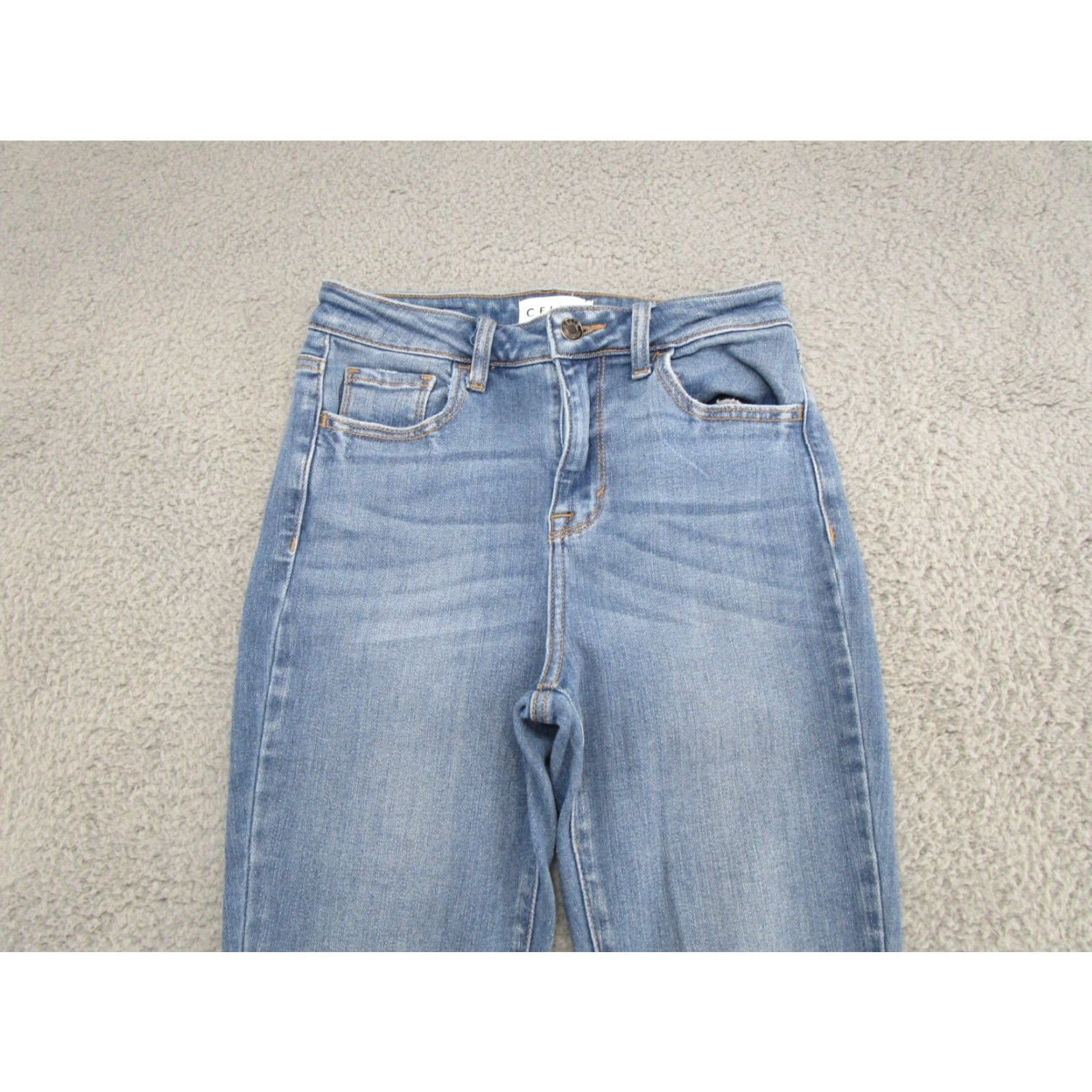 Denime Cello Jeans Skinny Denim Stretch Medium Wash Women Juniors Size 3 Blue Size 26" / US 2 / IT 38 - 2 Thumbnail