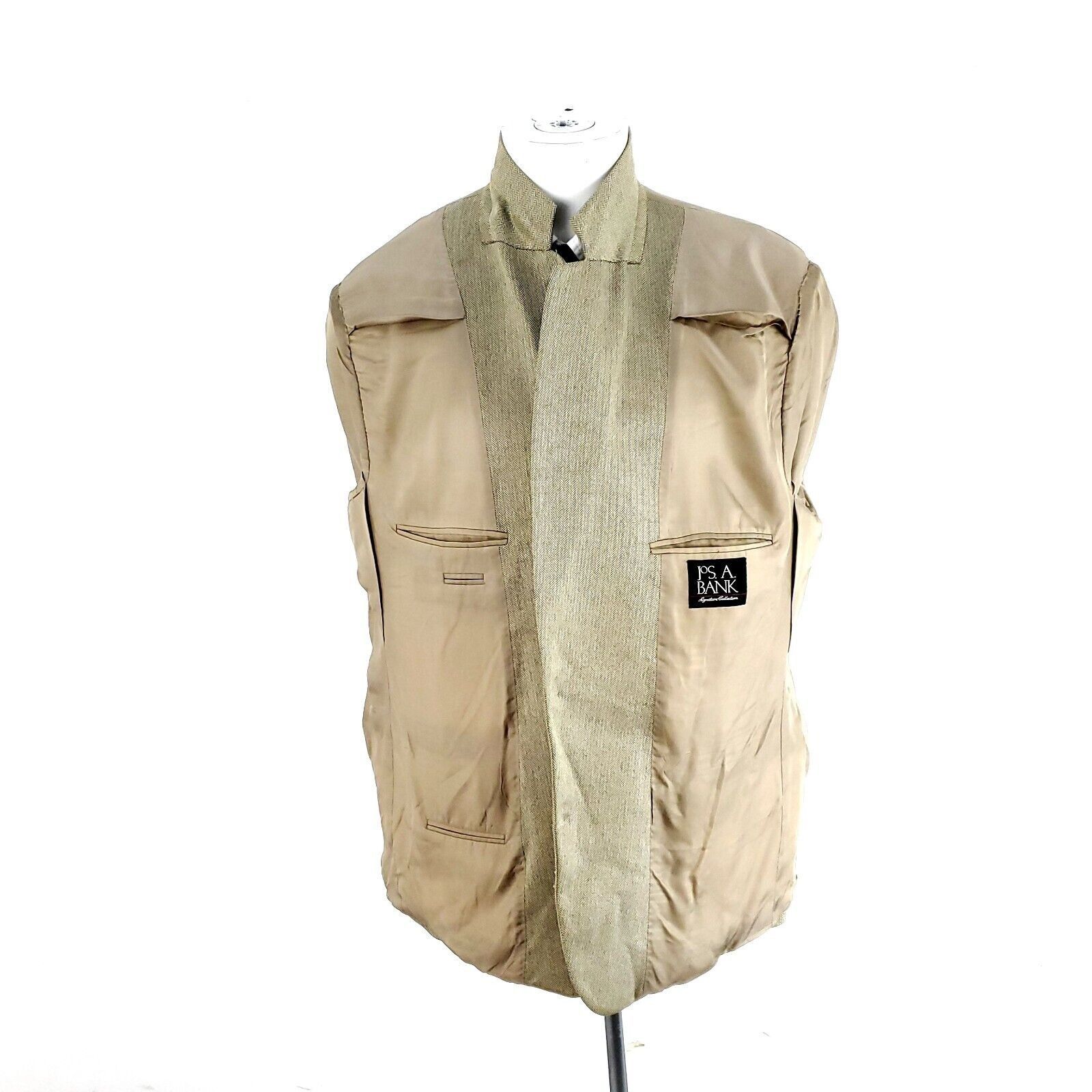 Jos. A. Bank DAMAGED Jos A Bank Silk Camel Hair 2 Button Sport Coat 44R B Size 44R - 11 Thumbnail