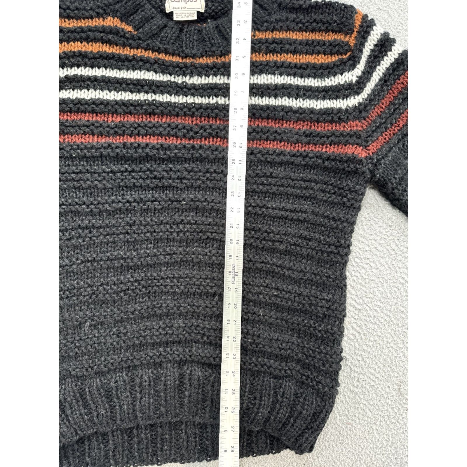 Vintage VINTAGE Campus Hand Knit Striped Pullover Sweater Men’s XL Size US XL / EU 56 / 4 - 6 Thumbnail