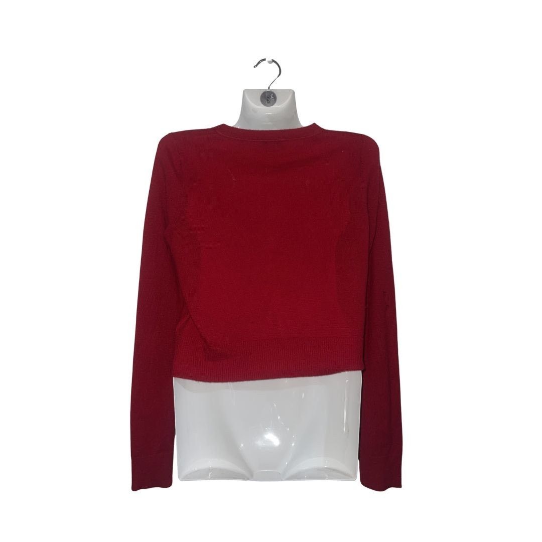 Joe's the Dani Cashmere Button Crop Cardigan Holiday Red Small Size S / US 4 / IT 40 - 2 Thumbnail