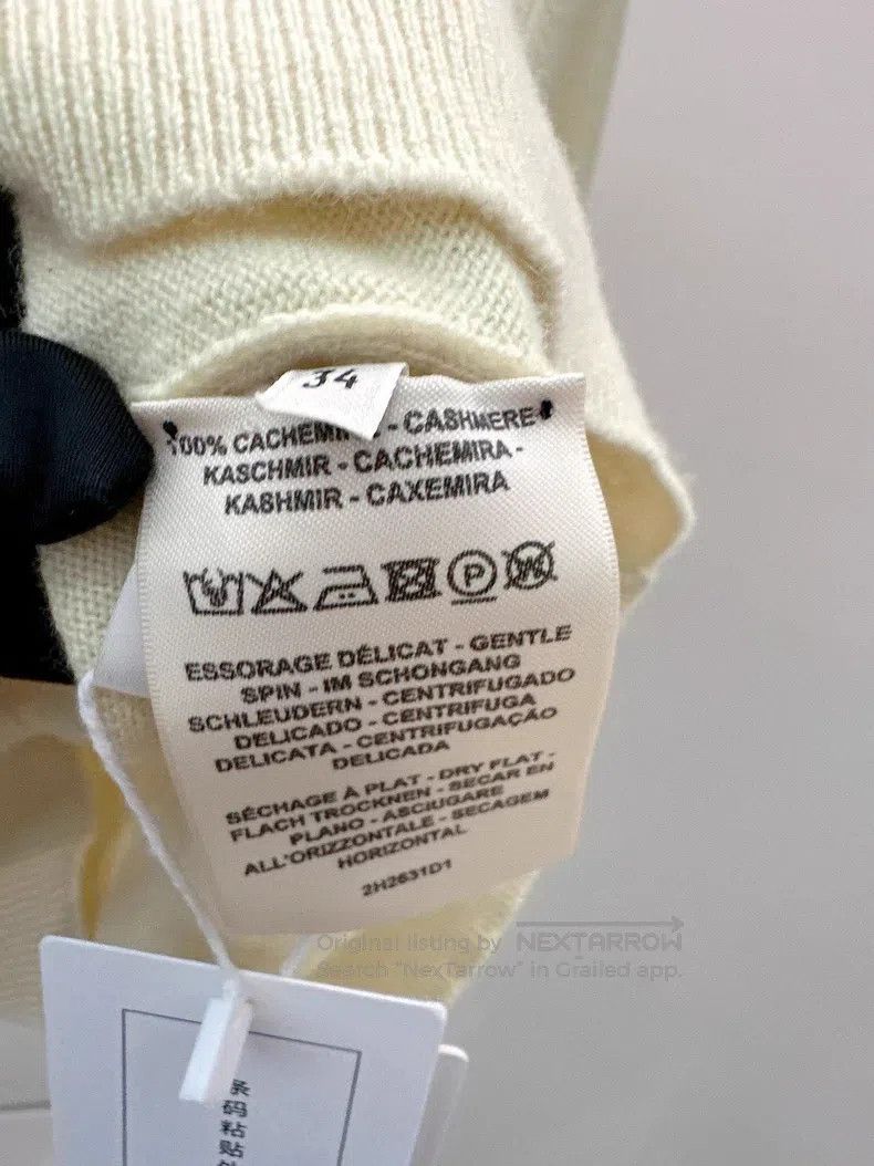 Hermes Hermes Light yellow patterned sweater Size XXS / US 00 / IT 34 - 4 Thumbnail