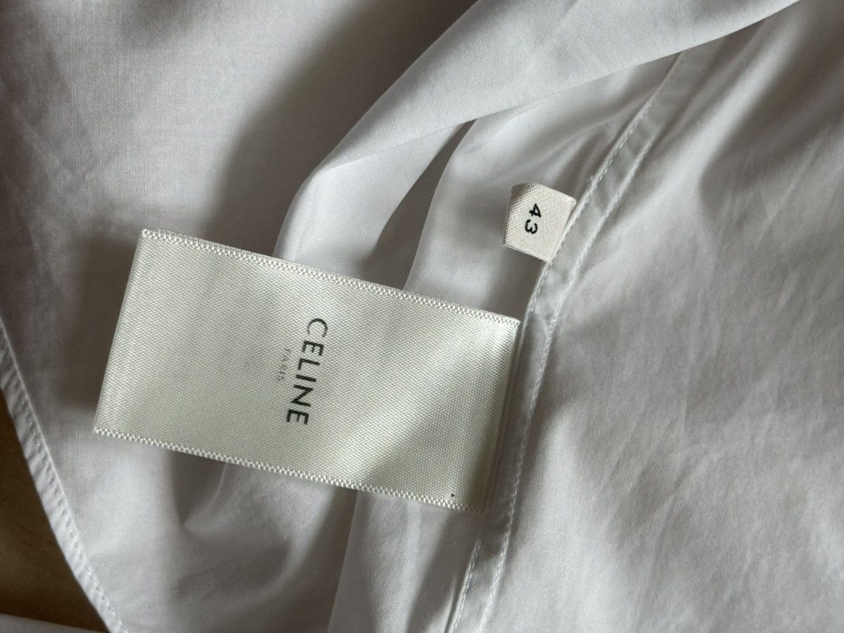 Celine Celine blade mandarin stand up collar white poplin shirt Size US XL / EU 56 / 4 - 5 Thumbnail