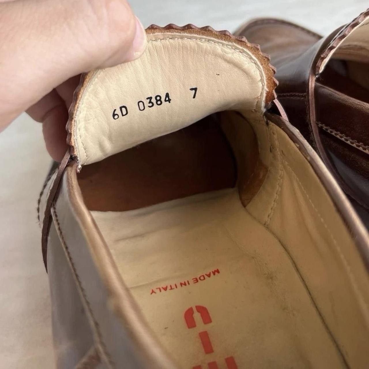 Miu Miu Vintage Miu Miu Men’s Brown Patina Leather Penny Loafers Size US 8.5 / EU 41-42 - 6 Thumbnail