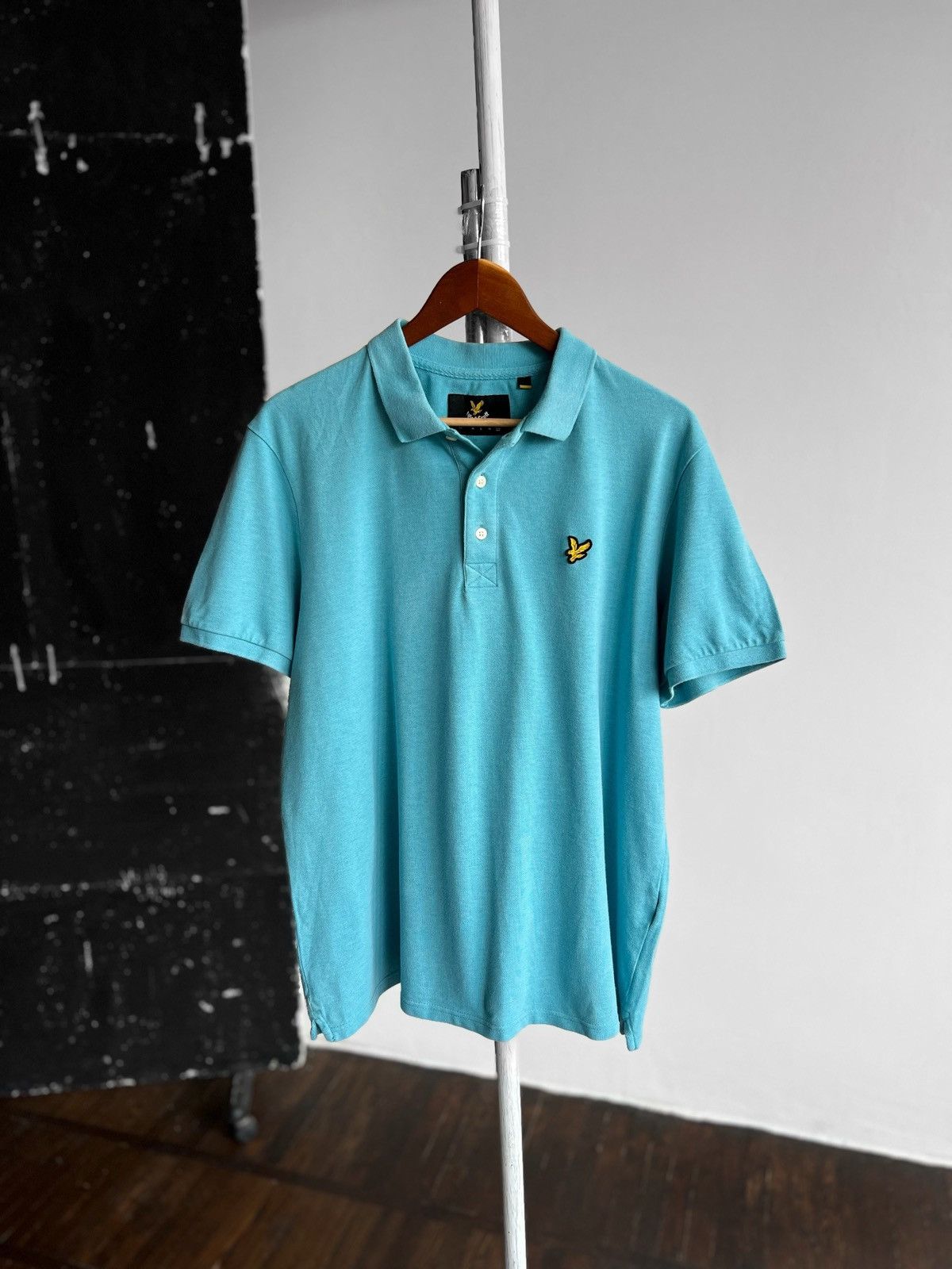 Designer × Lyle & Scott Lyle&Scott Mens Blue Short Sleeve Polo Shirt Small Logo Size US XXL / EU 58 / 5 - 1 Thumbnail