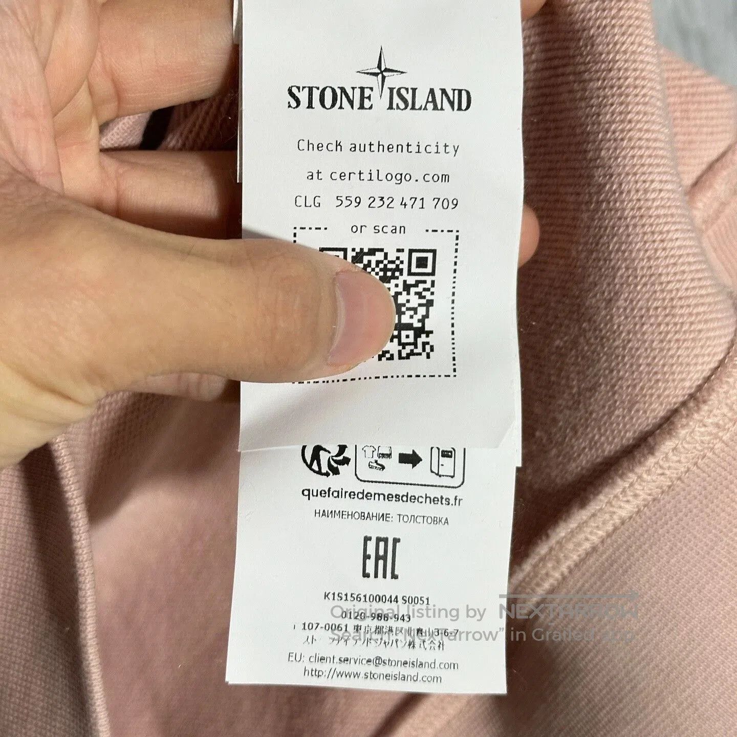 Stone Island pink stone island crewneck sweatshirt XXL. Size US XXL / EU 58 / 5 - 7 Thumbnail