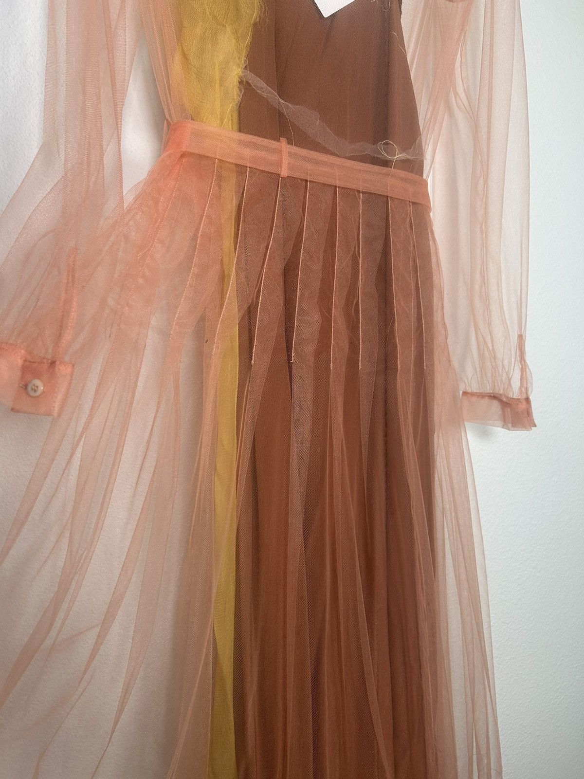 FW20 Artisanal Defile Runway Tulle Trench Layered Dress