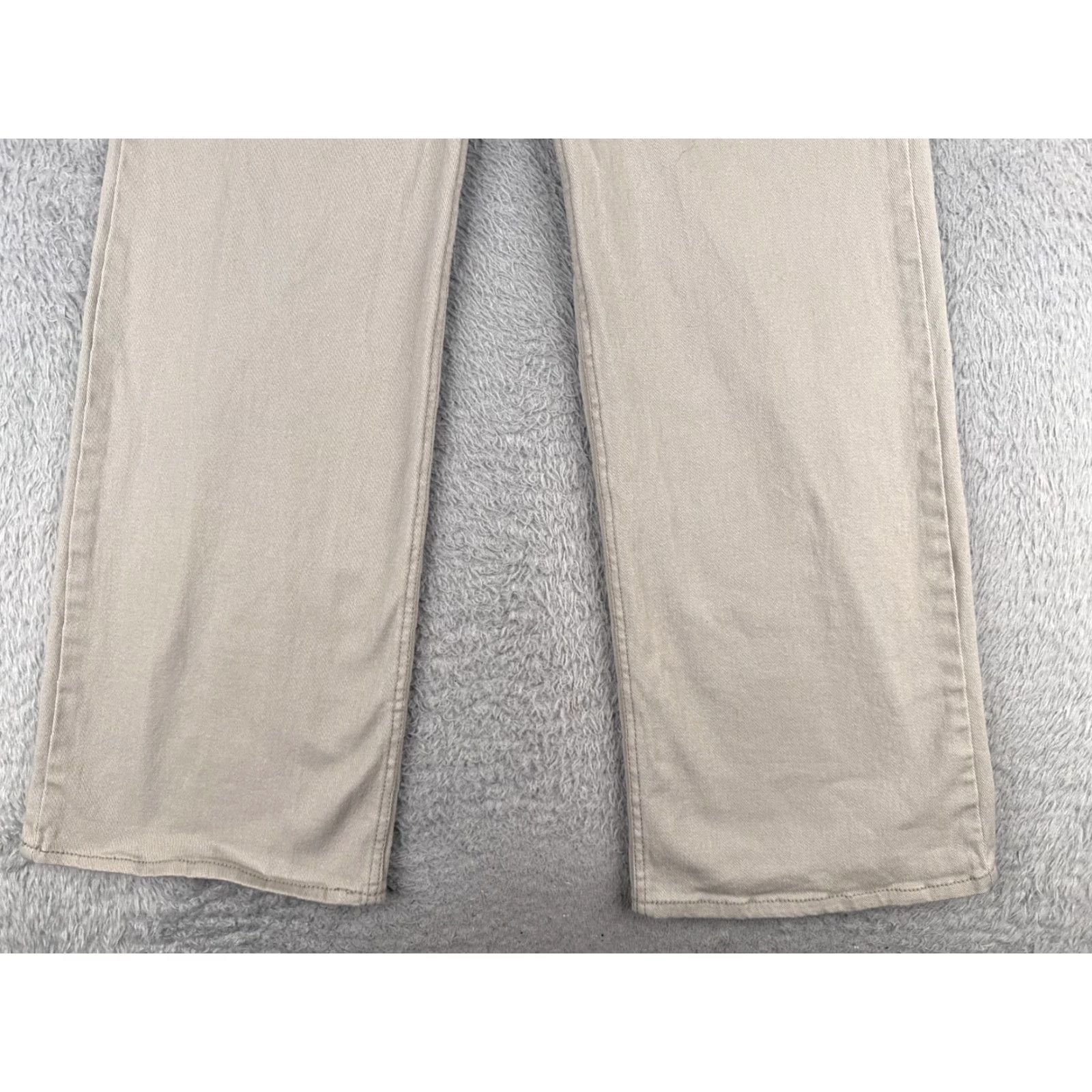 Vintage Divided Jeans Women 6 Beige Denim High Rise Wide Leg Distressed Cotton 26x30 Size 28" / US 6 / IT 42 - 2 Thumbnail