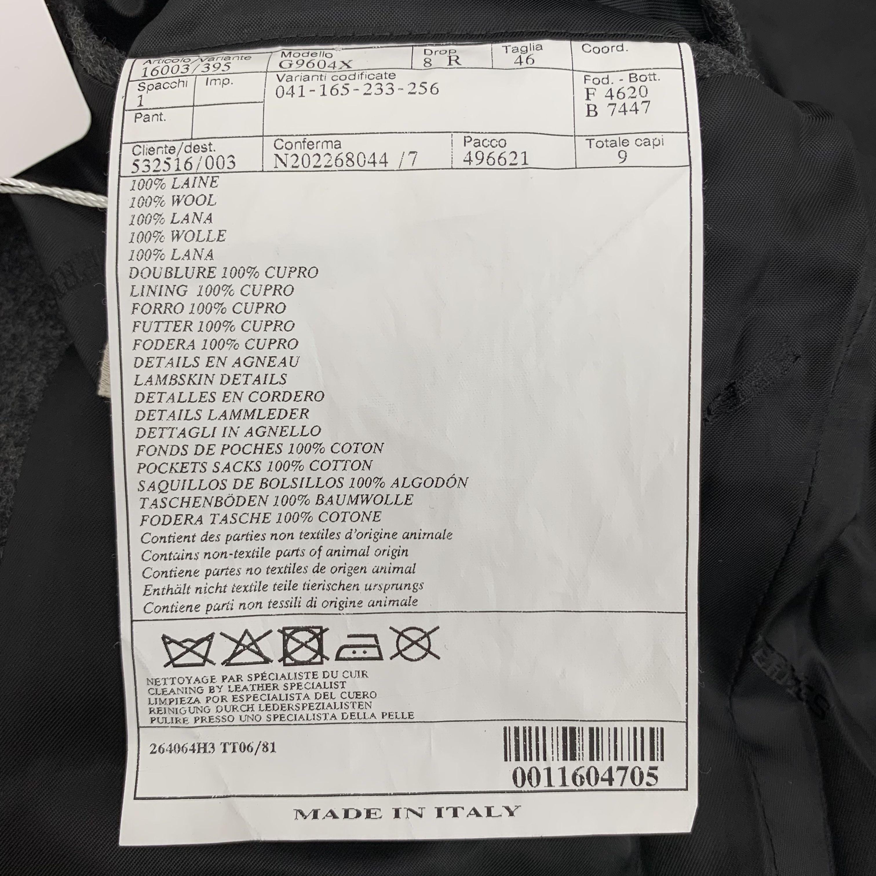 Hermes Hermes Dark Grey Wool Double-Breasted Blazer (Size 46) Size 40R - 4 Thumbnail