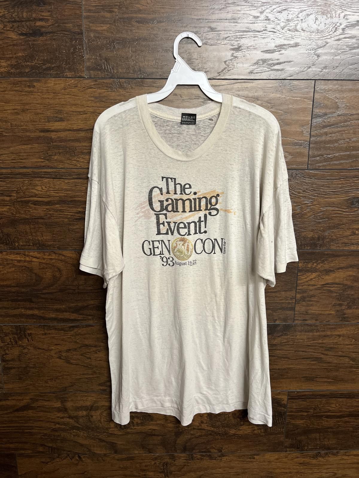 Fruit Of The Loom VTG 1993 Gen Con T-shirt Magic the Gathering Introduced XXL Size US XXL / EU 58 / 5 - 1 Thumbnail