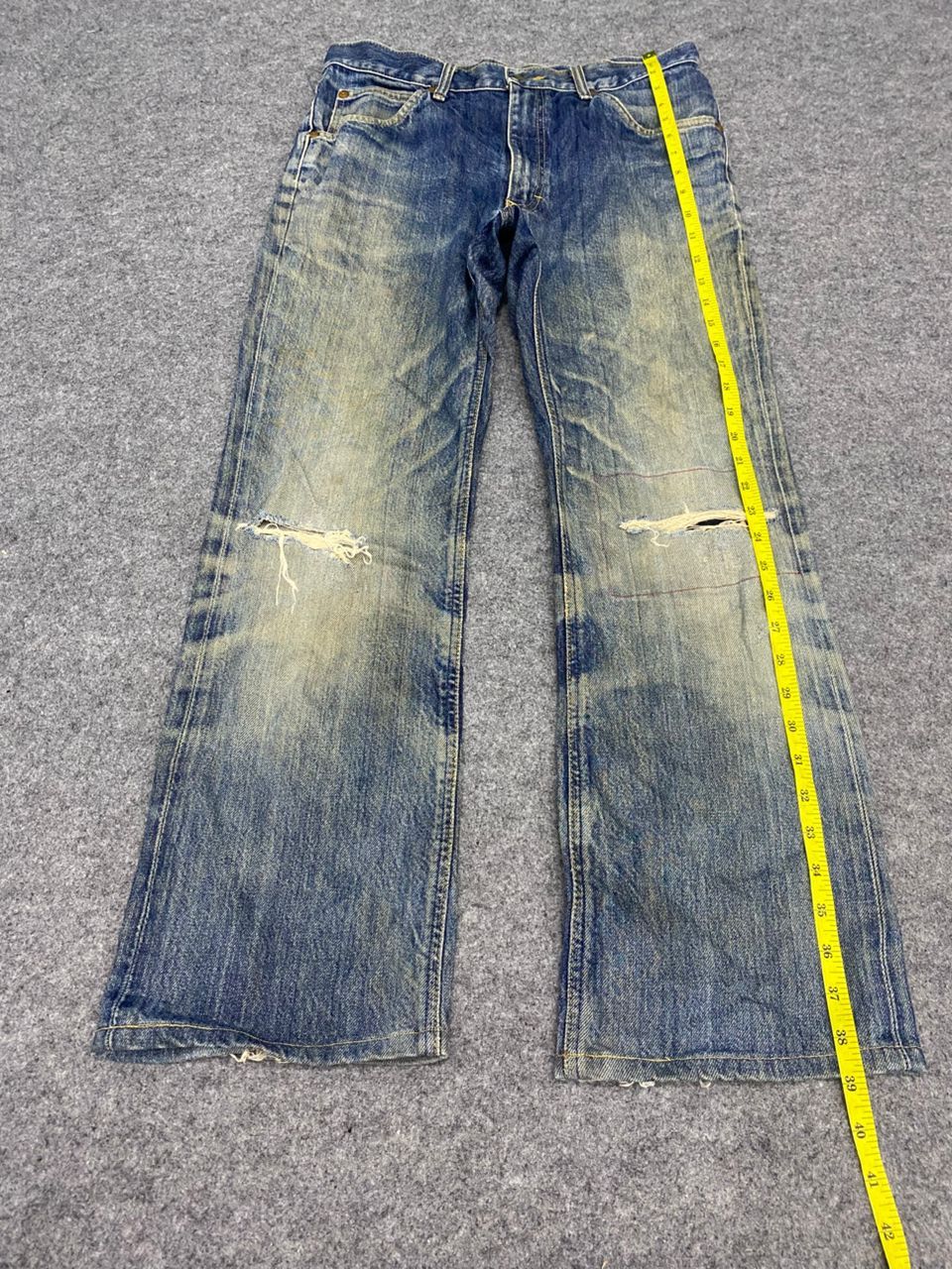 If Six Was Nine 💥Best Offer💥Vintage 90s Lee Riders Distressed Denim Size US 32 / EU 48 - 3 Thumbnail