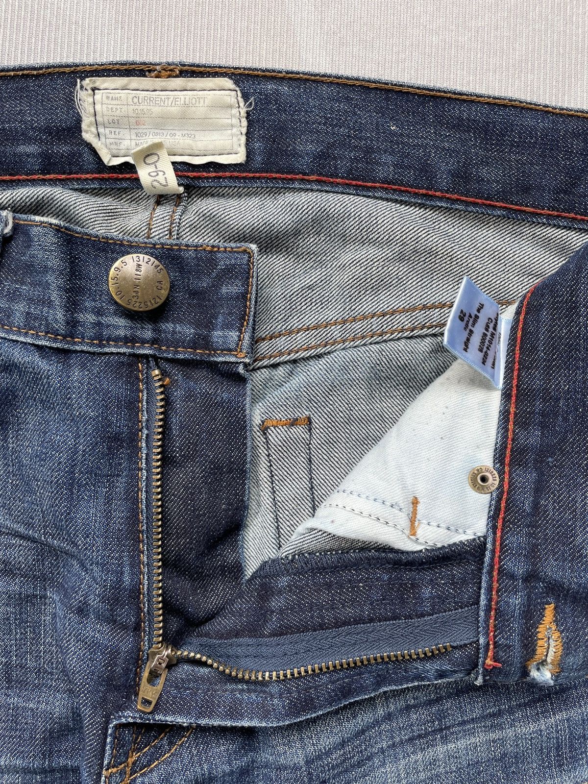 Current/Elliot × Elliott Current Elliott Slim Straight Jeans (P71) Size 30" / US 8 / IT 44 - 6 Thumbnail