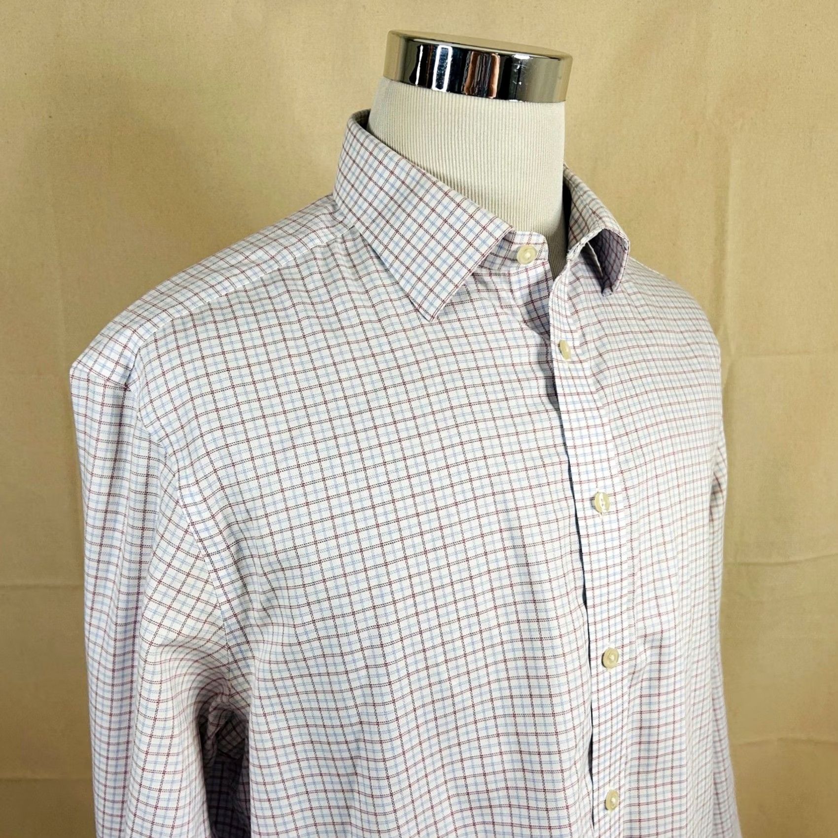 Charles Tyrwhitt Charles Tyrwhitt Dress Shirt Plaid 17/34 Classic Fit Non-Iron Multicolor Mens Shirt Size 46R - 2 Thumbnail