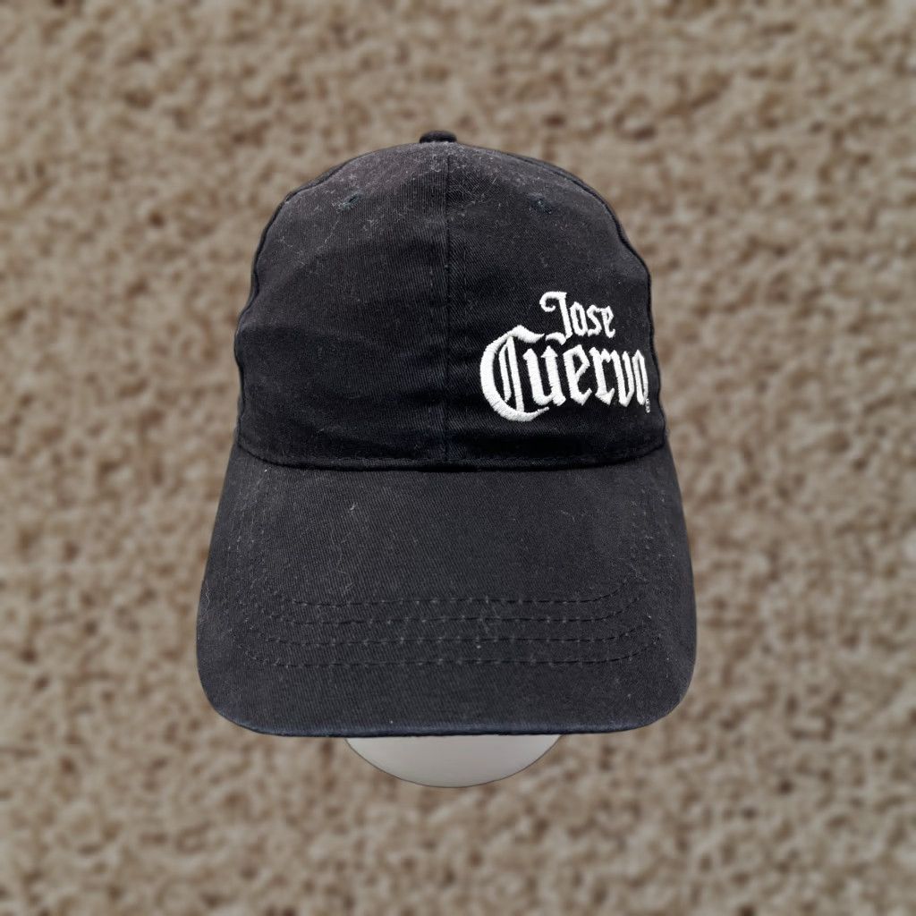 Vintage Jose Cuervo Hat Cap Baseball Cap One Size Adult Black 100% Cotton Twill Adjustable Lightweight Men Mens Black Hat/Cap Jose Cuervo Outdoor Tequila Size ONE SIZE - 1 Thumbnail