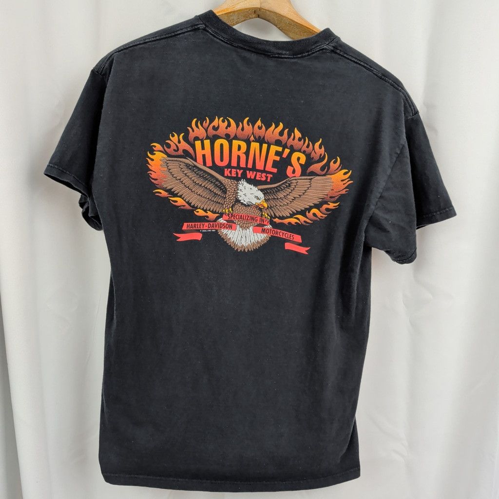 Delta × Vintage 90's Vintage Horne's Key West Harley-Davidson Pocket Tee XL Size US XL / EU 56 / 4 - 1 Thumbnail