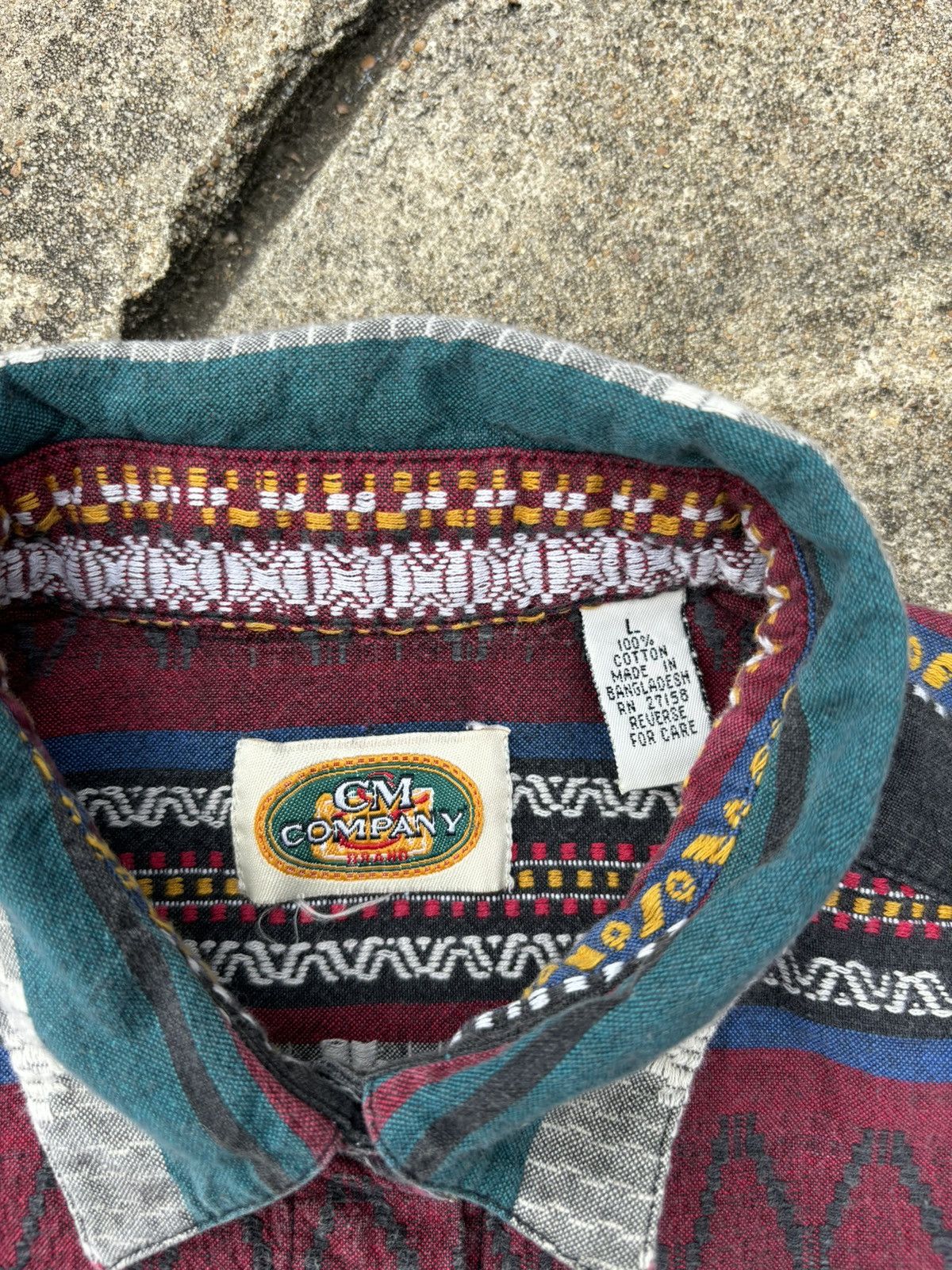 Cowboy Equipment × Levi's × Vintage Vintage 90s Desert Canvas Aztec Print Cowboy Flannel Size US L / EU 52-54 / 3 - 4 Thumbnail