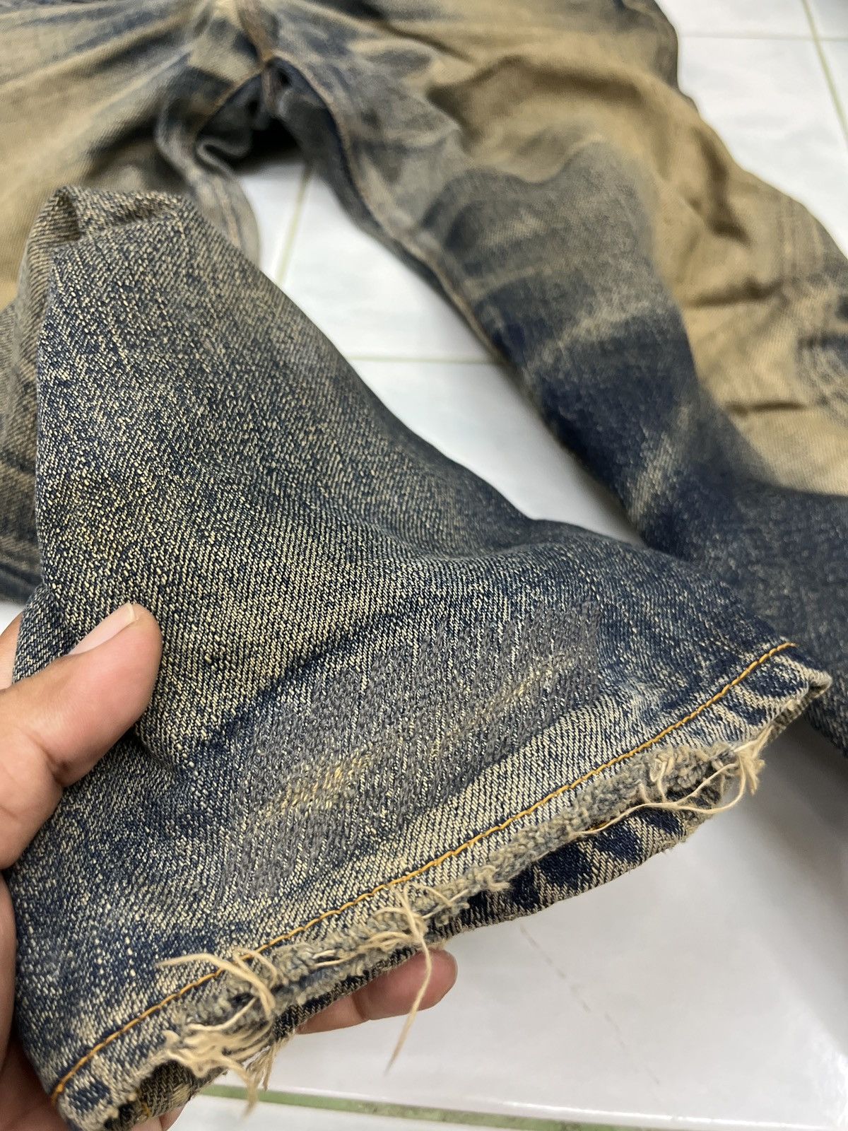 Vintage 🔥🔥🔥ARCHIVE VTG JELADO JAPAN FADED ART SELVEDGE DENIM Size US 31 - 15 Thumbnail