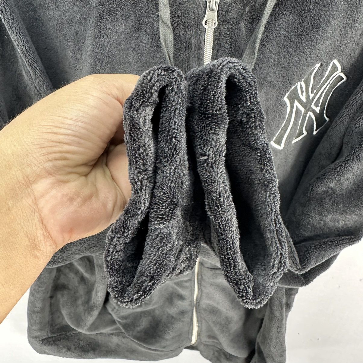 MLB Vintage MLB New York Fleece Zipper Sweater Hoodie Size US XXL / EU 58 / 5 - 9 Thumbnail