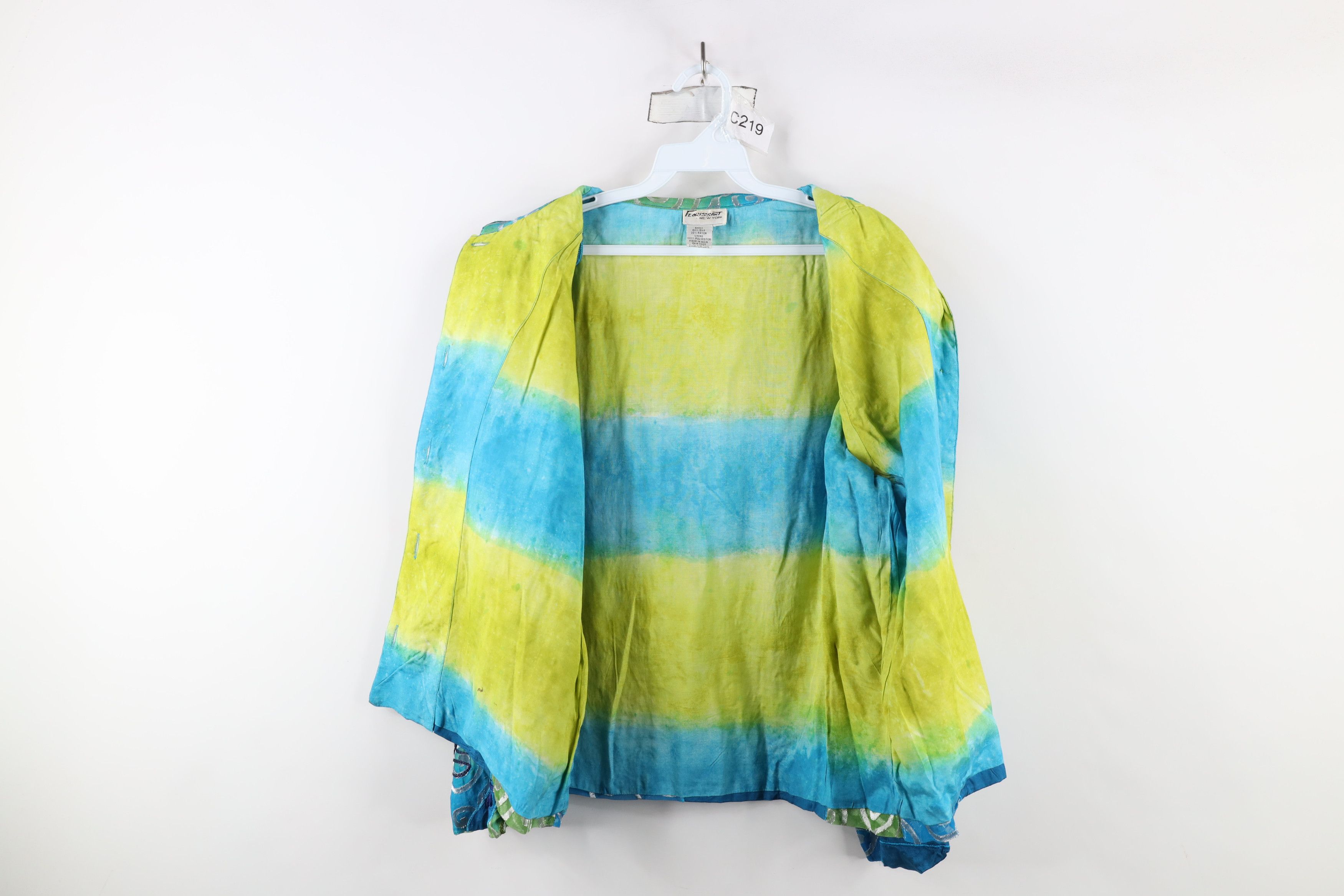 Vintage Vintage 90s Streetwear Flower Silk Button Shirt Jacket Size XL / US 12-14 / IT 48-50 - 6 Thumbnail
