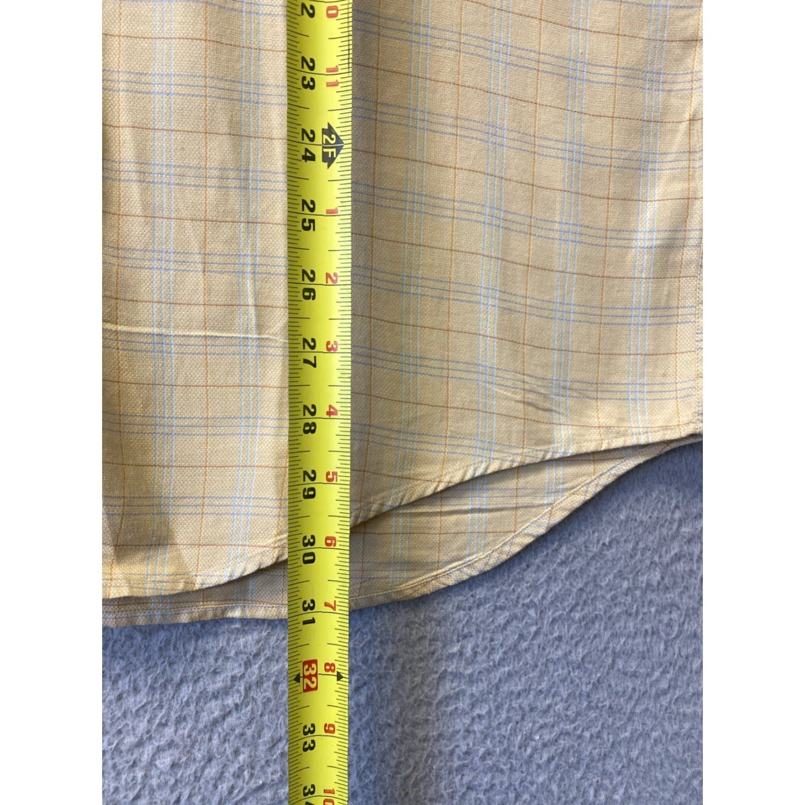 Ralph Lauren Joseph Abboud Gold Plaid Button-Up Shirt Mens Size M Long Sleeve Casual Workwear Size US M / EU 48-50 / 2 - 6 Thumbnail