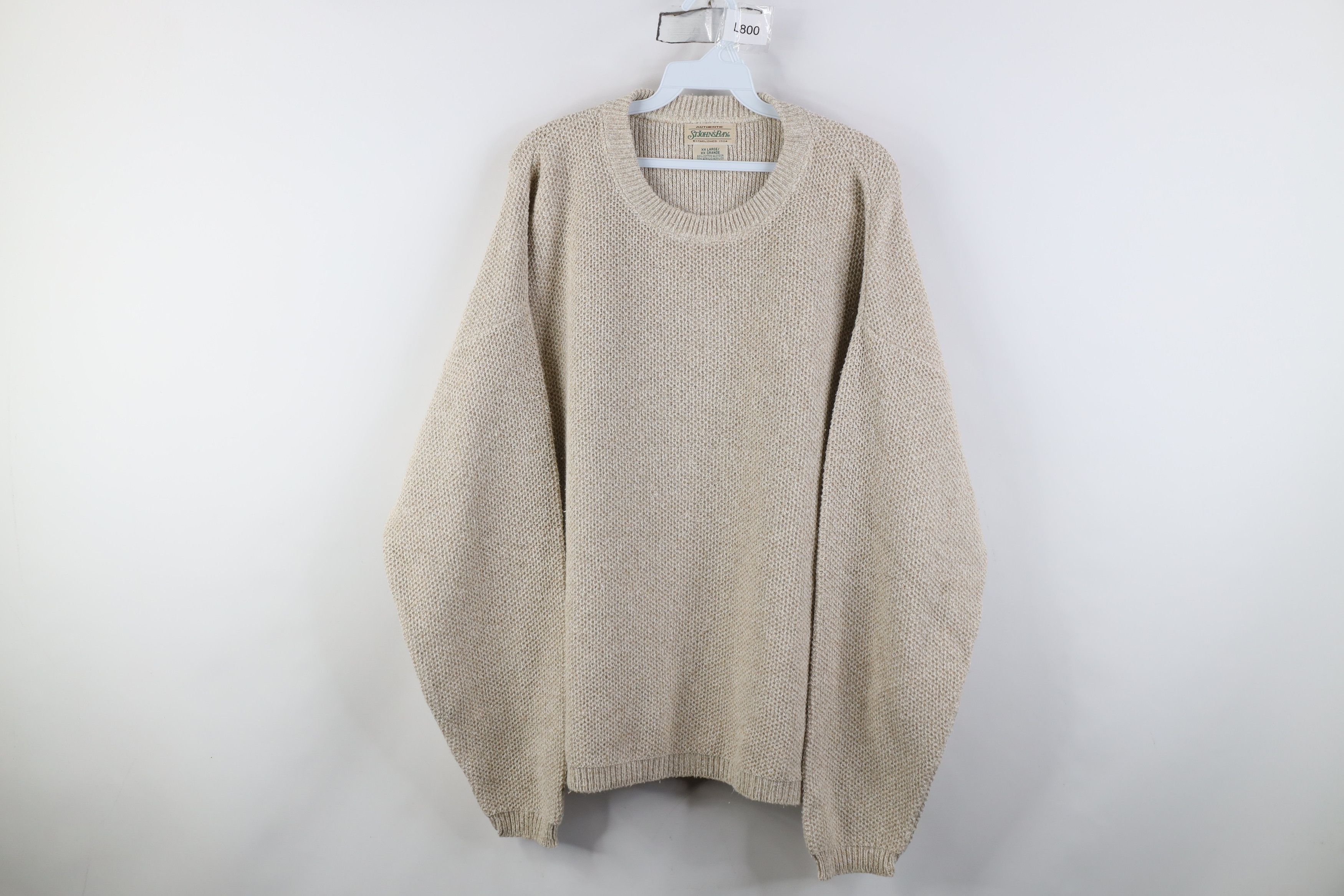 Vintage Vintage 90s Streetwear Heavyweight Thermal Sweater Beige USA Size US XXL / EU 58 / 5 - 1 Thumbnail