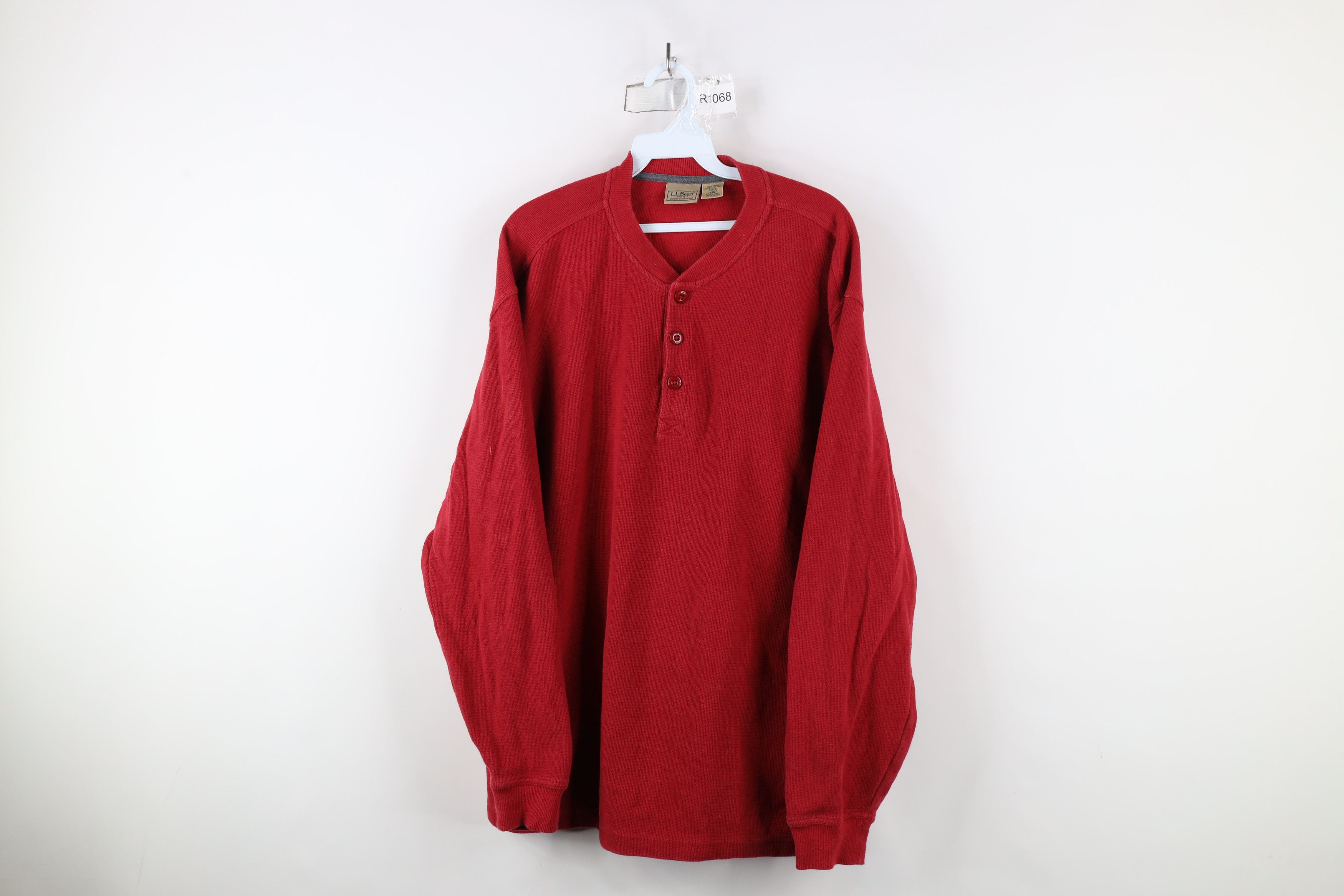 L.L. Bean × Vintage Vintage LL Bean Waffle Knit Long Sleeve Henley T-Shirt Size US L / EU 52-54 / 3 - 1 Thumbnail