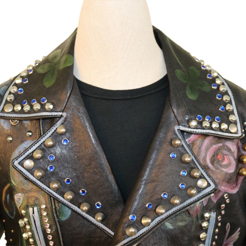 Gucci Gucci Studded Floral Lea Size US M / EU 48-50 / 2 - 5 Thumbnail