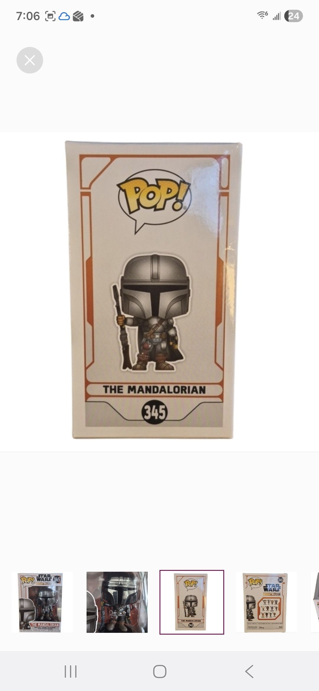 Other UK Funko Pop × Star Wars The Mandalorian Pop! Vinyl Figure Size ONE SIZE - 3 Thumbnail