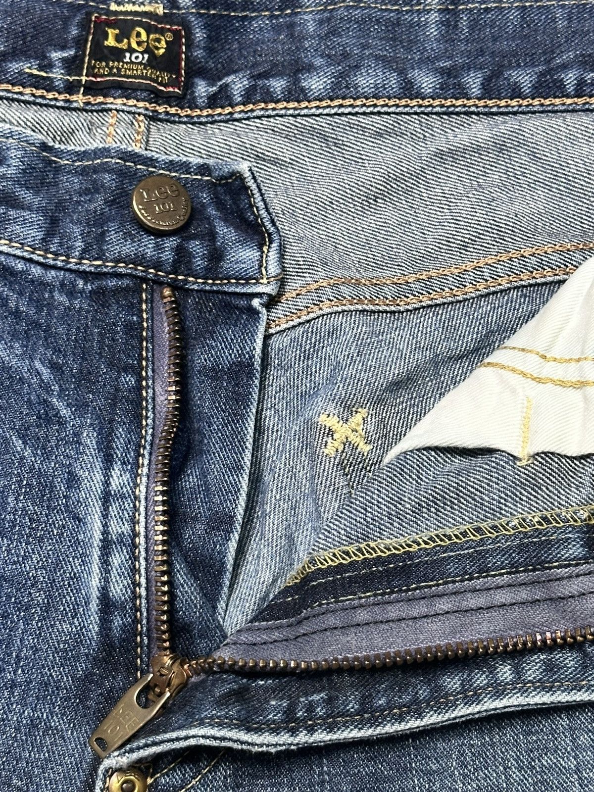 Lee Lee 101 Vintage Limited Distressed Skinny Loose and Faded Size US 32 / EU 48 - 10 Thumbnail