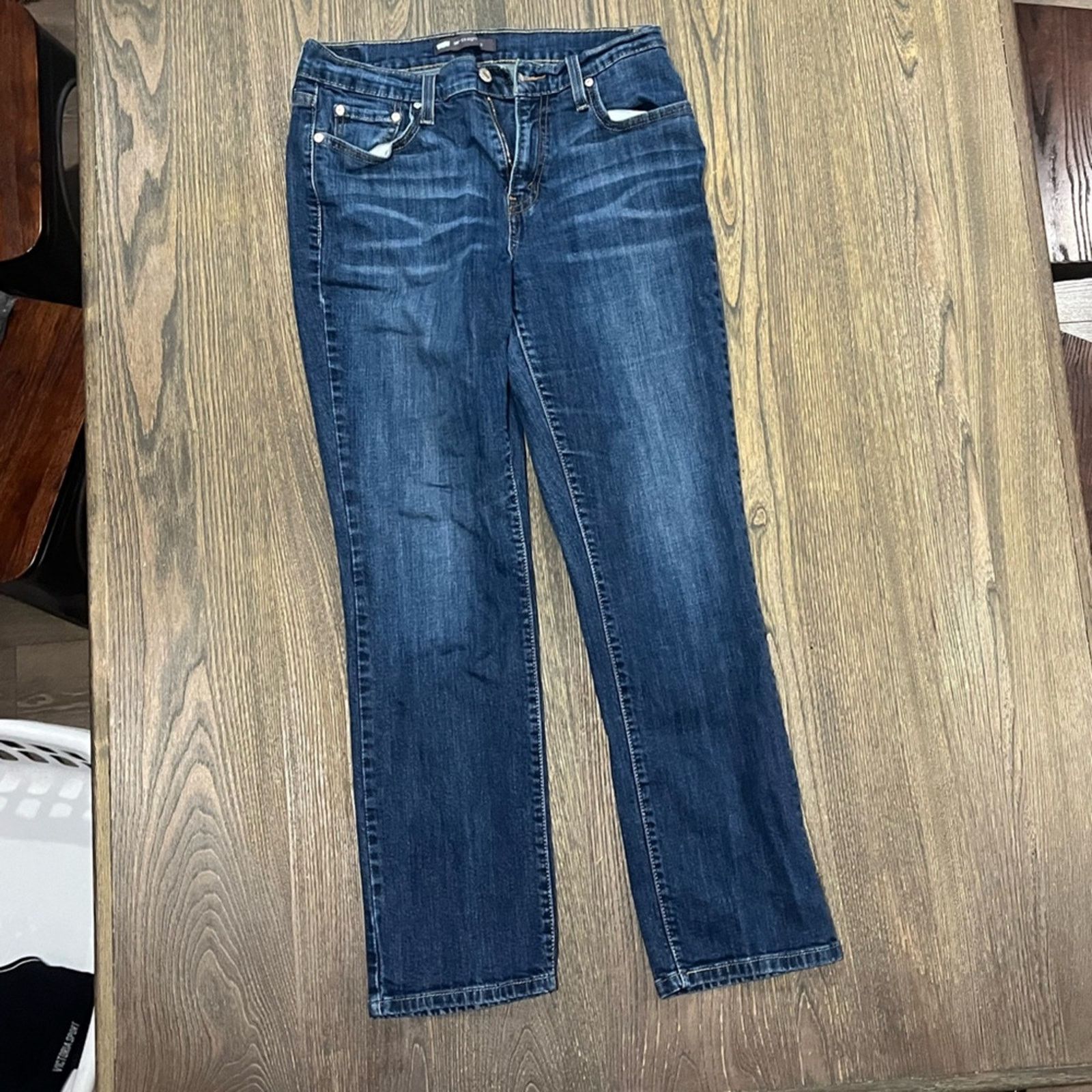 Levi's Levis 505 Straight Leg Jeans Mid Rise Medium Wash Cotton Size US 30 / EU 46 - 1 Thumbnail