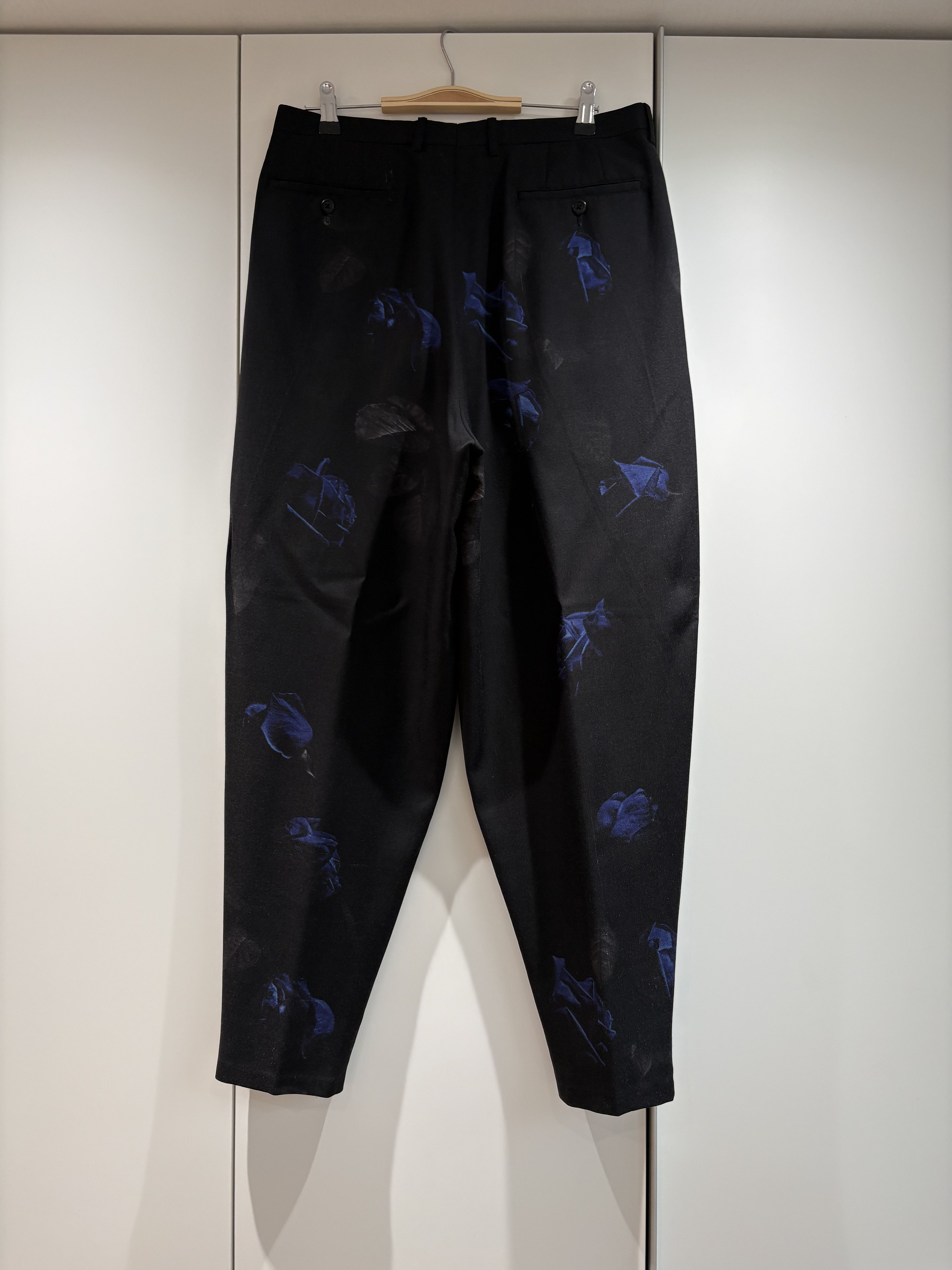 Lad Musician 18AW "Blue Rose" Inkjet 2-Tuck Tapered Wide Slacks, 44 Size US 30 / EU 46 - 3 Thumbnail