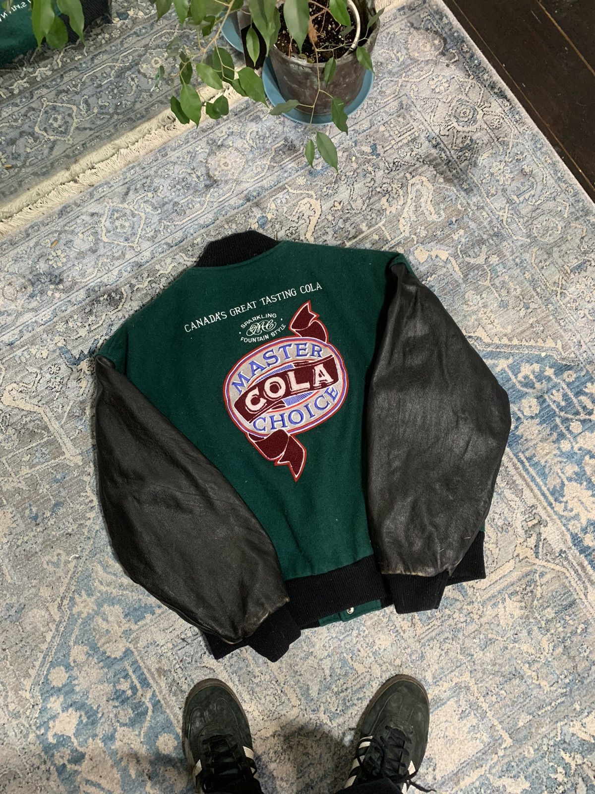 image of Vintage 80S/90S Varsity Cola Master Choice Jacket in Green, Men's (Size XL)