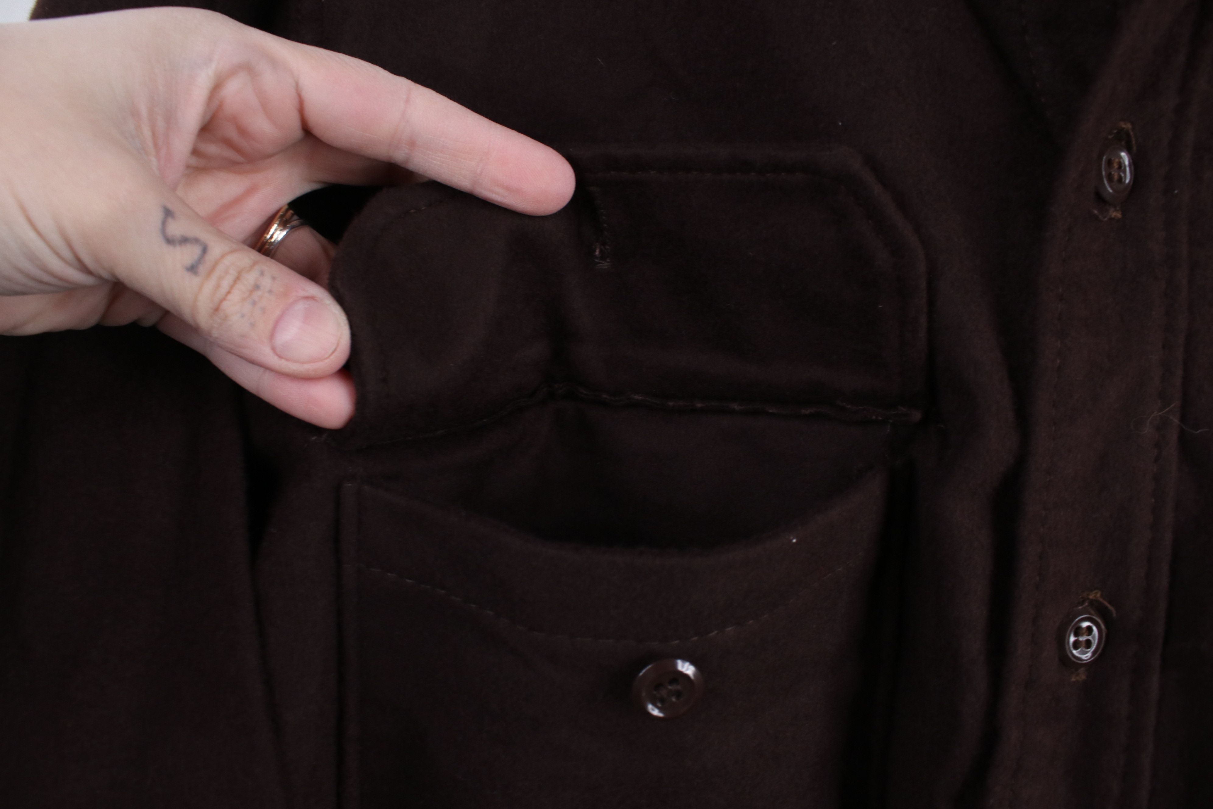 Vintage × Woolrich Woolen Mills Vintage 60s 70s Woolrich Chamois Cloth Buton Shirt Brown USA Size US M / EU 48-50 / 2 - 4 Thumbnail
