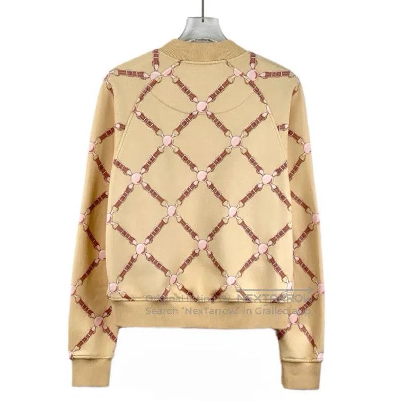 Hermes Hermes Ginger Yellow Striped Check Cotton Crewneck Long Sl Size XS / US 0-2 / IT 36-38 - 2 Thumbnail