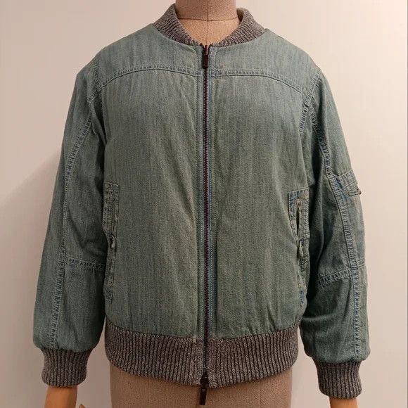 Lafayette 148 LAFAYETTE 148 NEW YORK Denim Yarn & Org Chambray Bomber - XS Size XS / US 0-2 / IT 36-38 - 2 Thumbnail