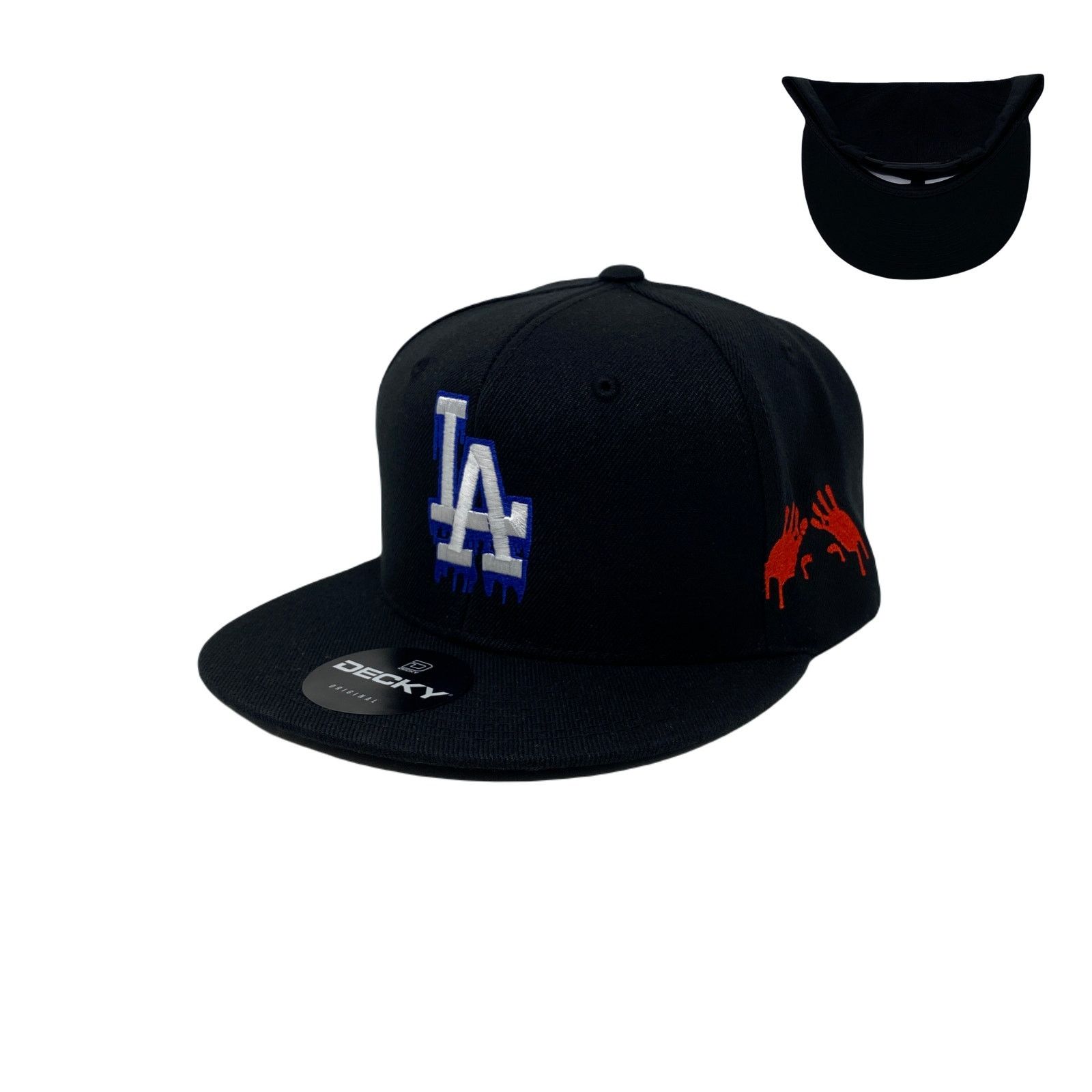 Other Los Angeles LA Drip (Wht/Bl/Red) Bloody Hands Snapback Hat Size ONE SIZE - 1 Thumbnail