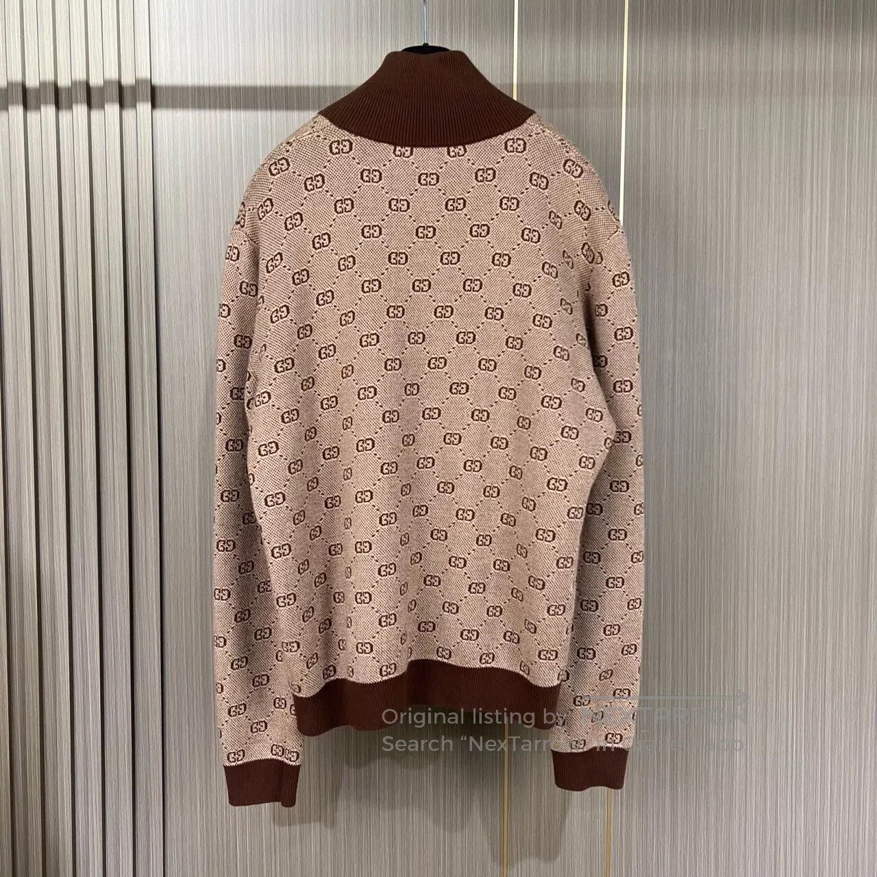 Gucci gucci knitted zip-up jacket with logo pattern. Size US S / EU 44-46 / 1 - 2 Thumbnail